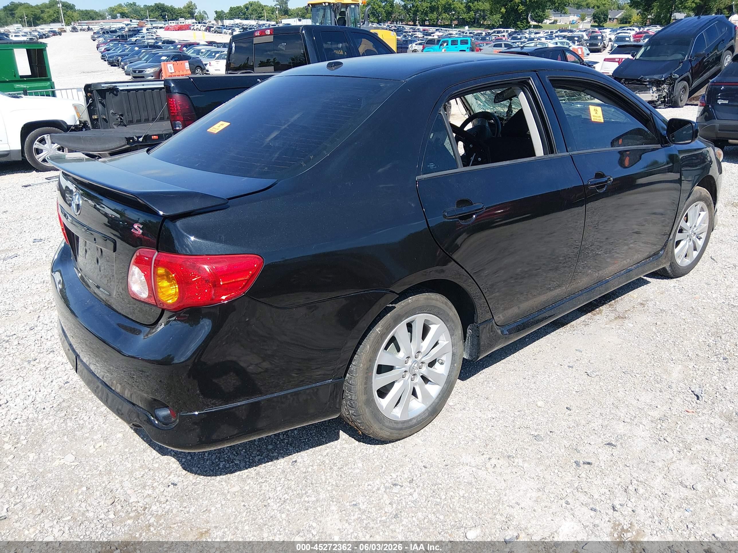 2010 Toyota Corolla S Black vin: 2T1BU4EE8AC469580