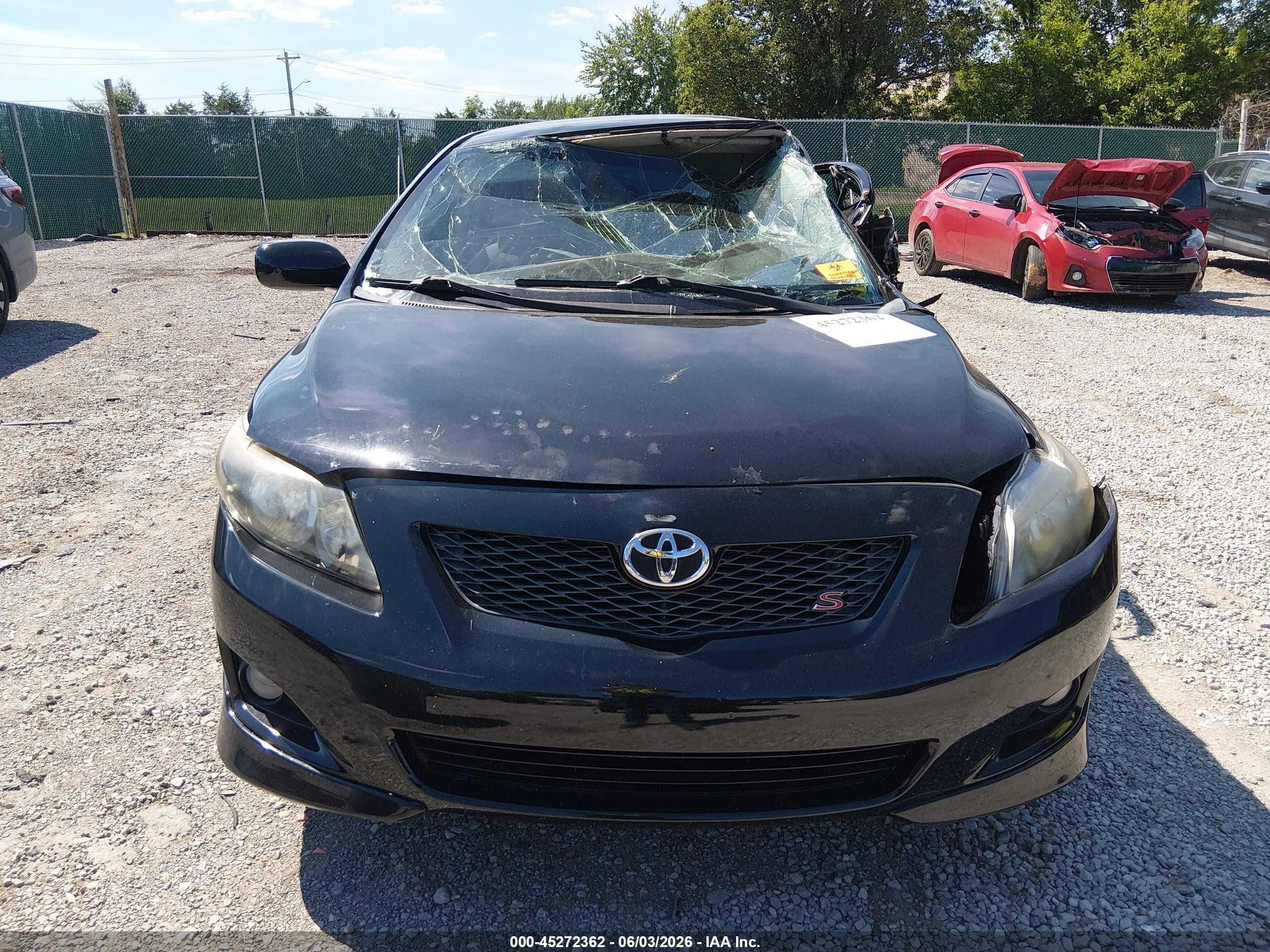 2010 Toyota Corolla S Black vin: 2T1BU4EE8AC469580