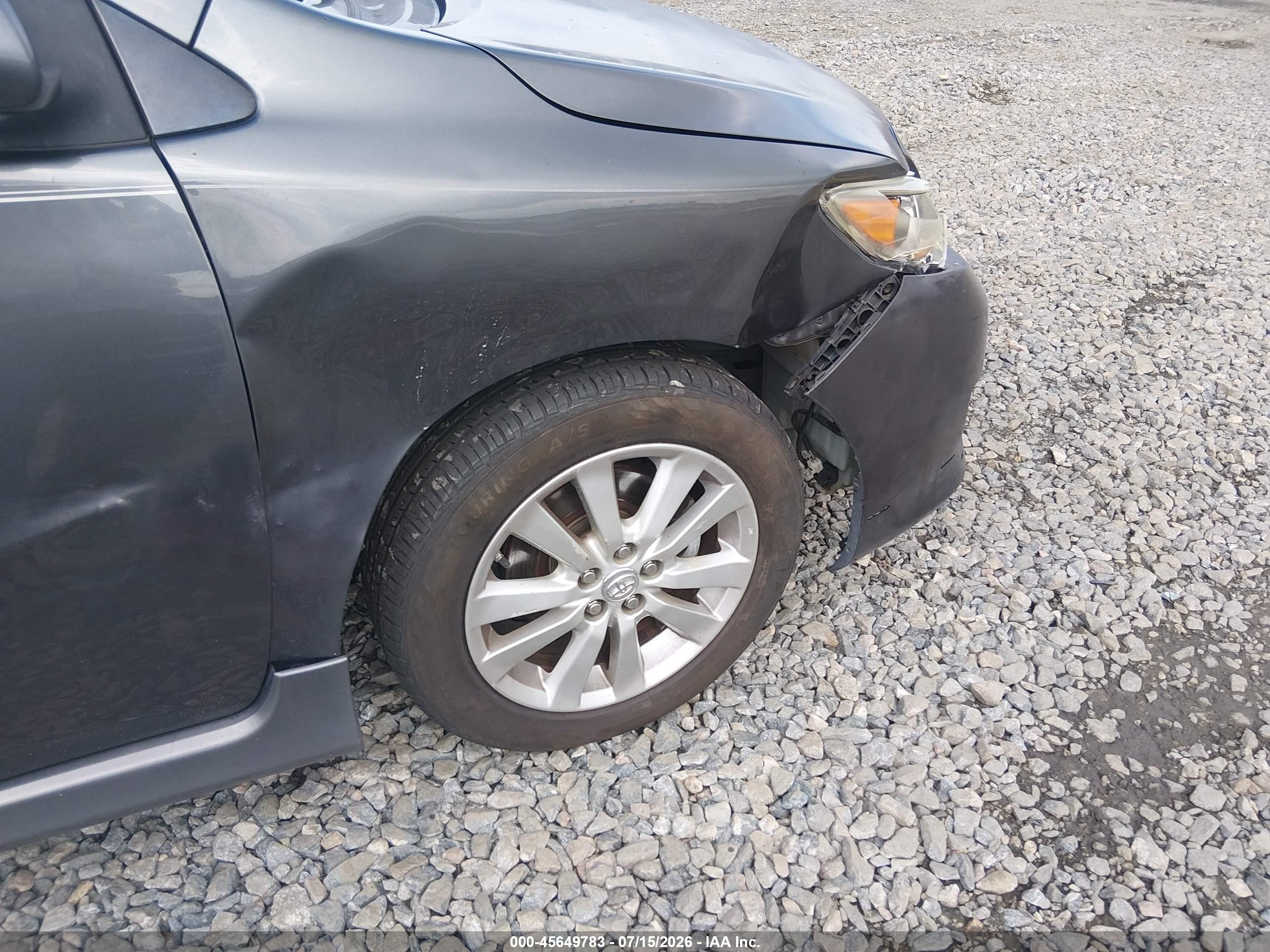 2010 Toyota Corolla S Gray vin: 2T1BU4EE8AC474214