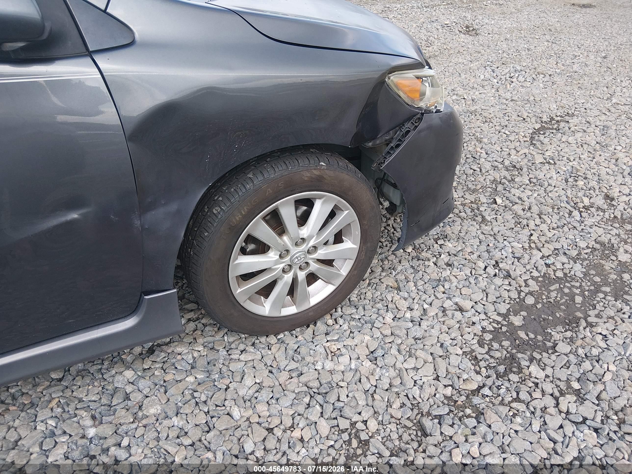 2010 Toyota Corolla S Gray vin: 2T1BU4EE8AC474214