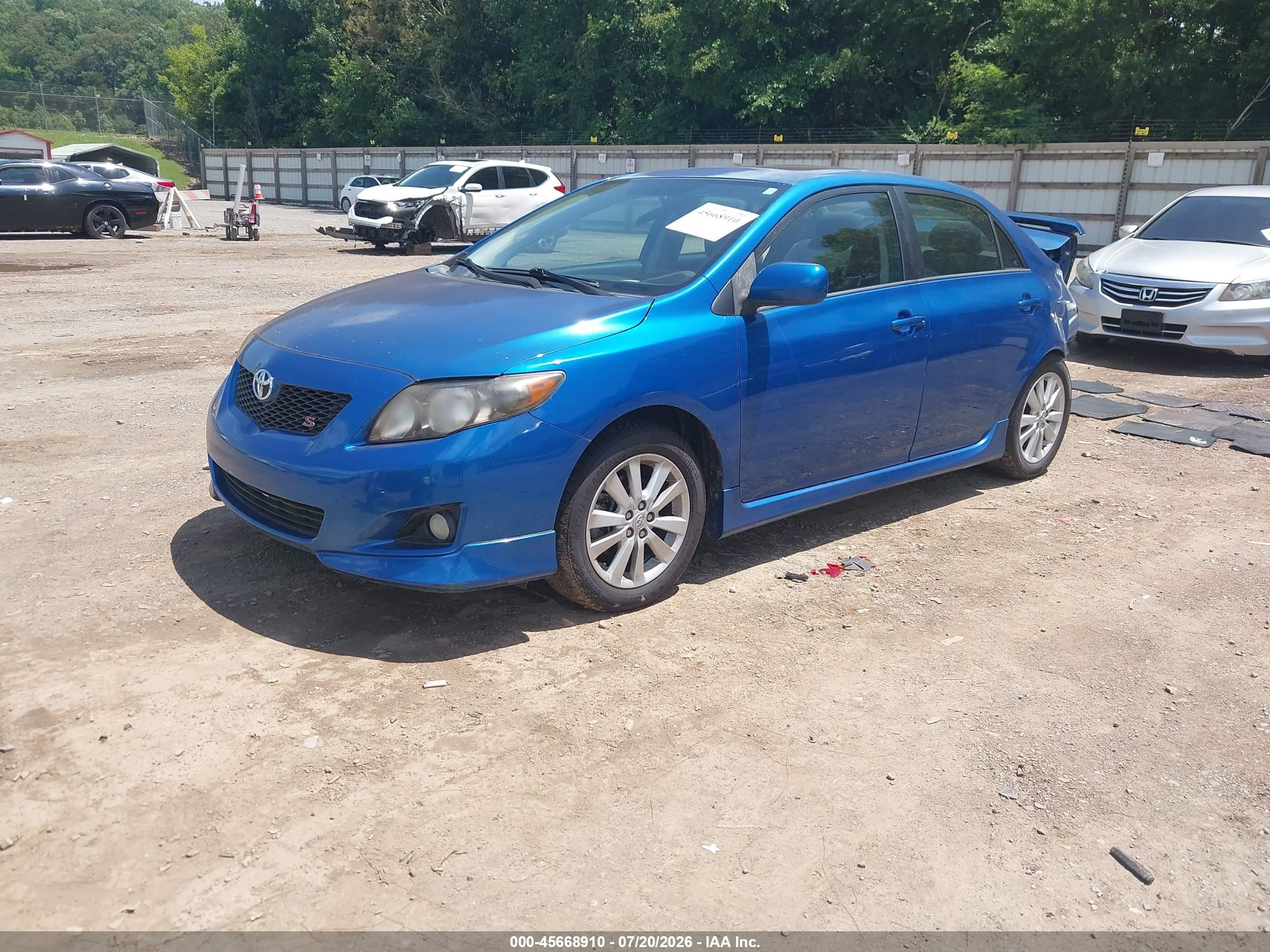 2010 Toyota Corolla S Blue vin: 2T1BU4EE8AC501783