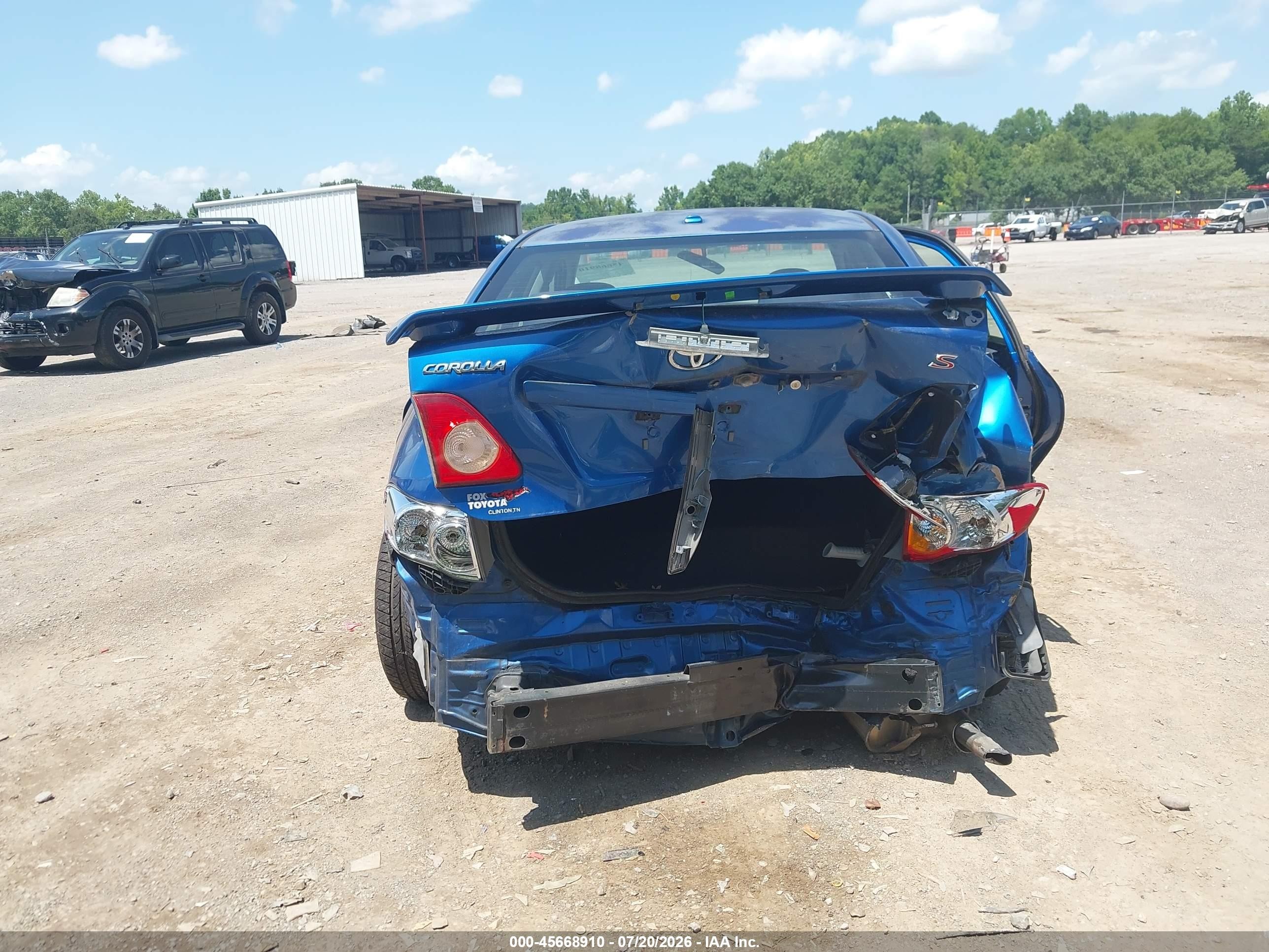 2010 Toyota Corolla S Blue vin: 2T1BU4EE8AC501783