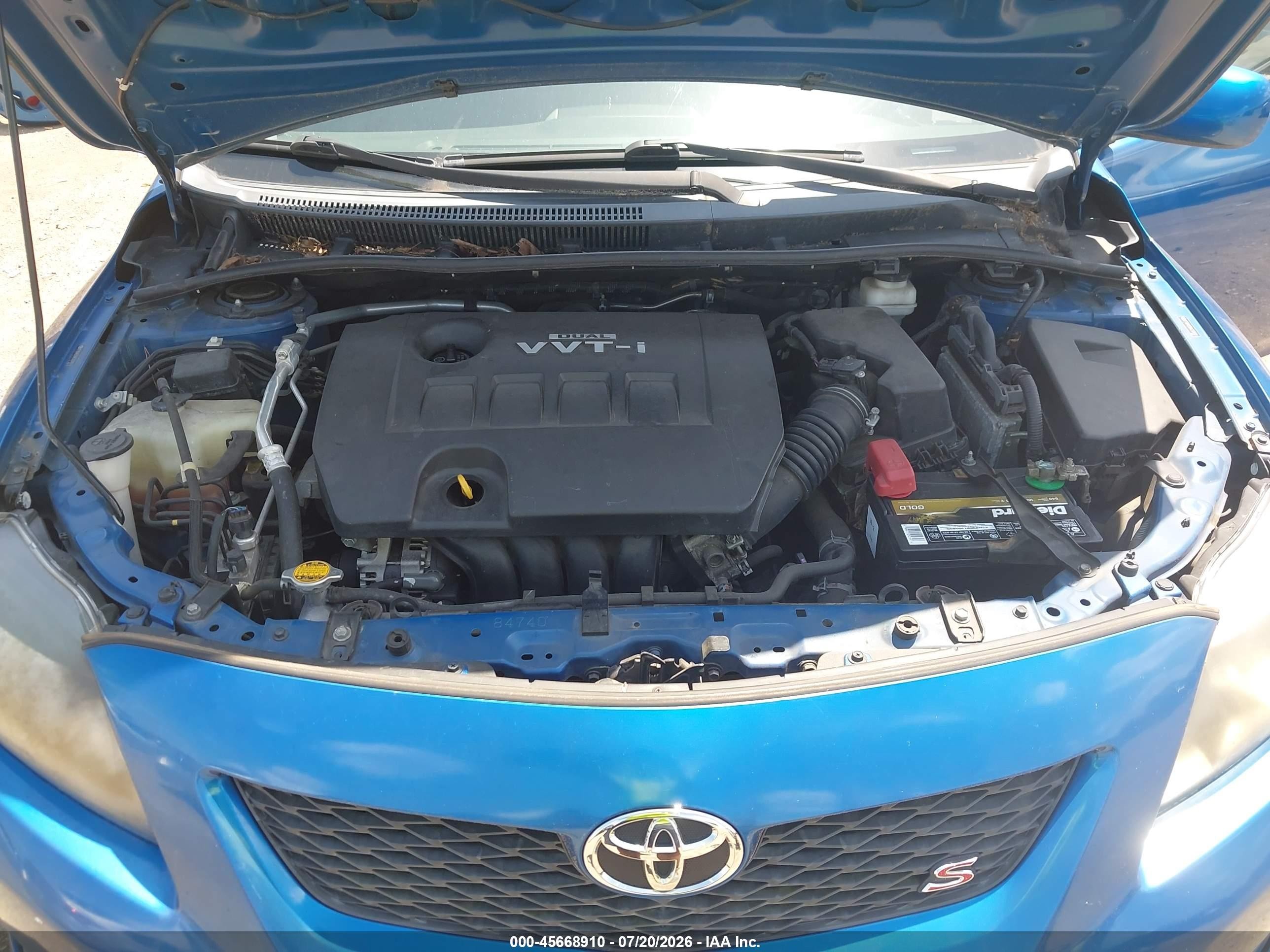 2010 Toyota Corolla S Blue vin: 2T1BU4EE8AC501783