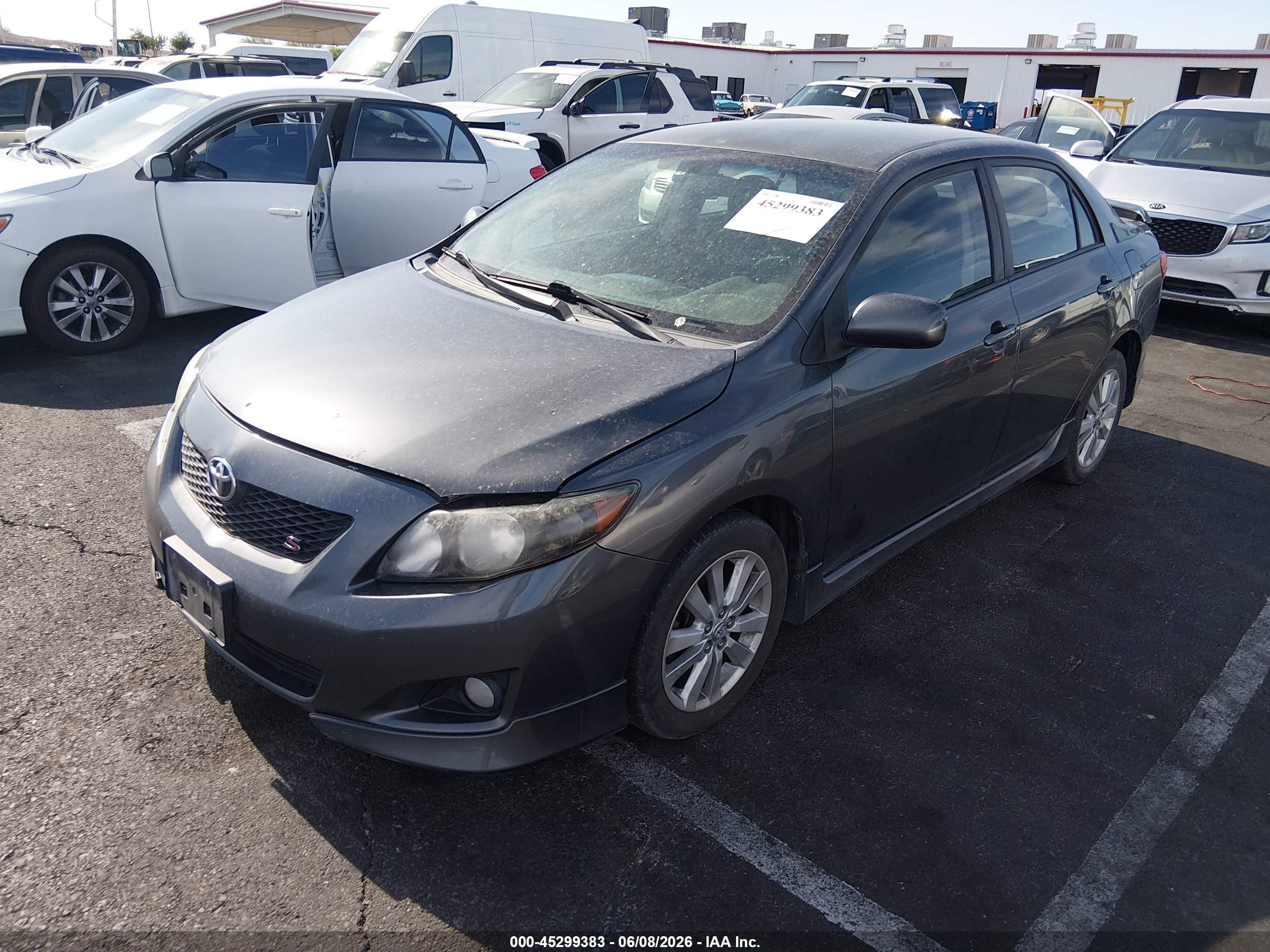 2010 Toyota Corolla S Gray vin: 2T1BU4EE8AC505834