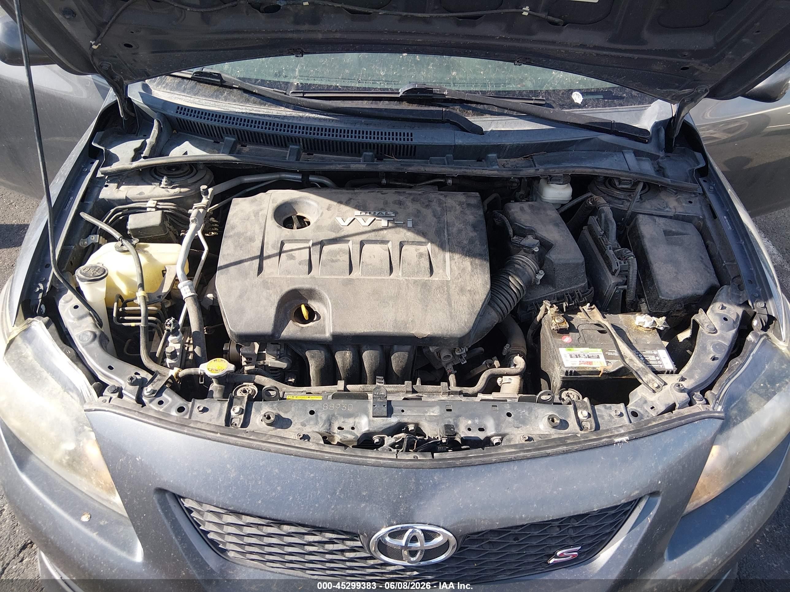 2010 Toyota Corolla S Gray vin: 2T1BU4EE8AC505834