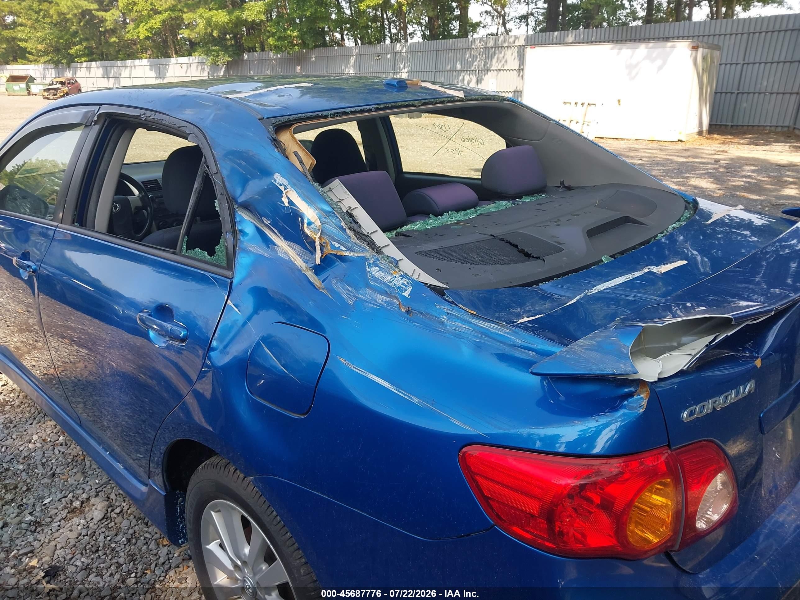 2010 Toyota Corolla S Blue vin: 2T1BU4EE8AC522889
