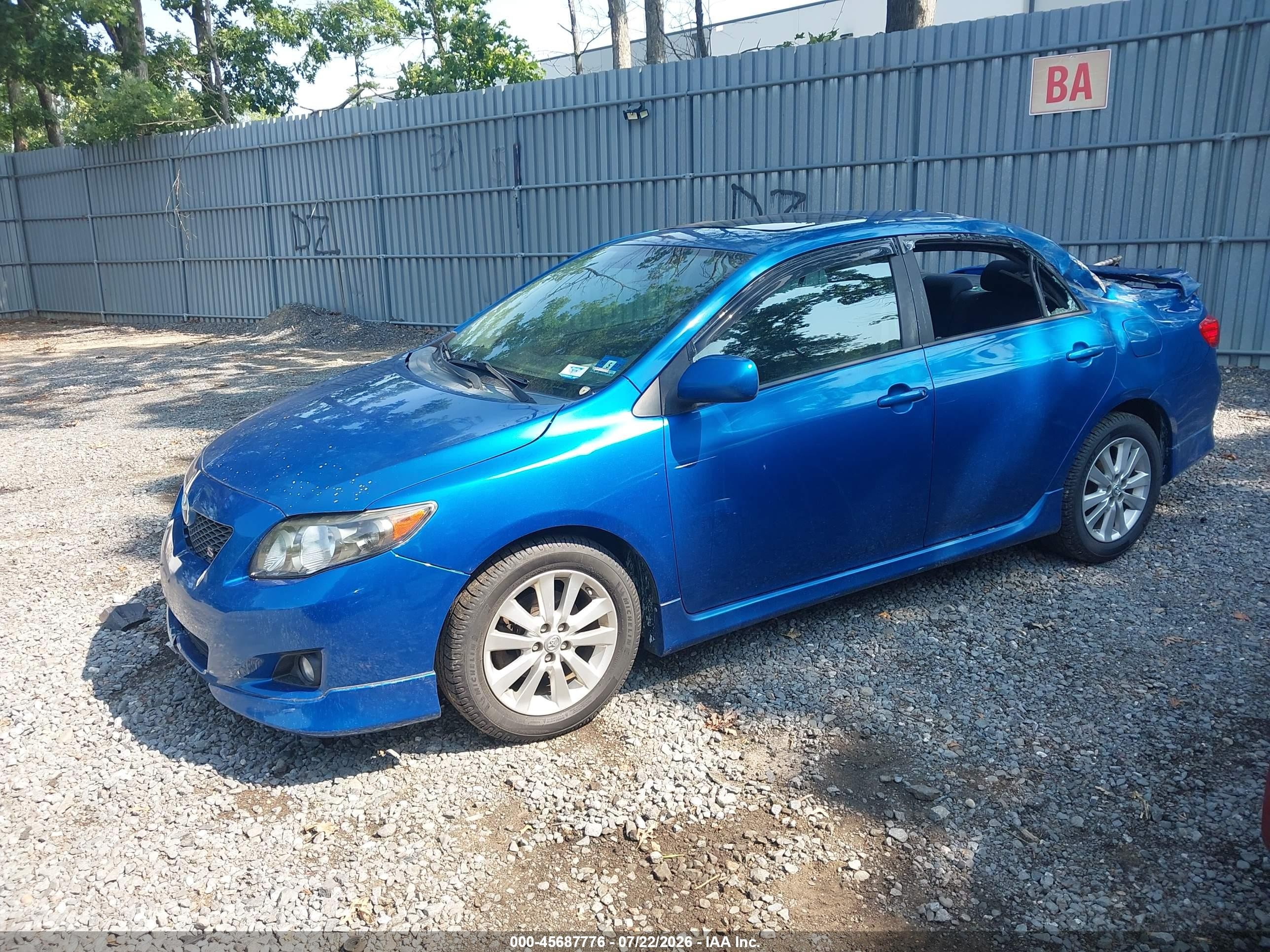 2010 Toyota Corolla S Blue vin: 2T1BU4EE8AC522889