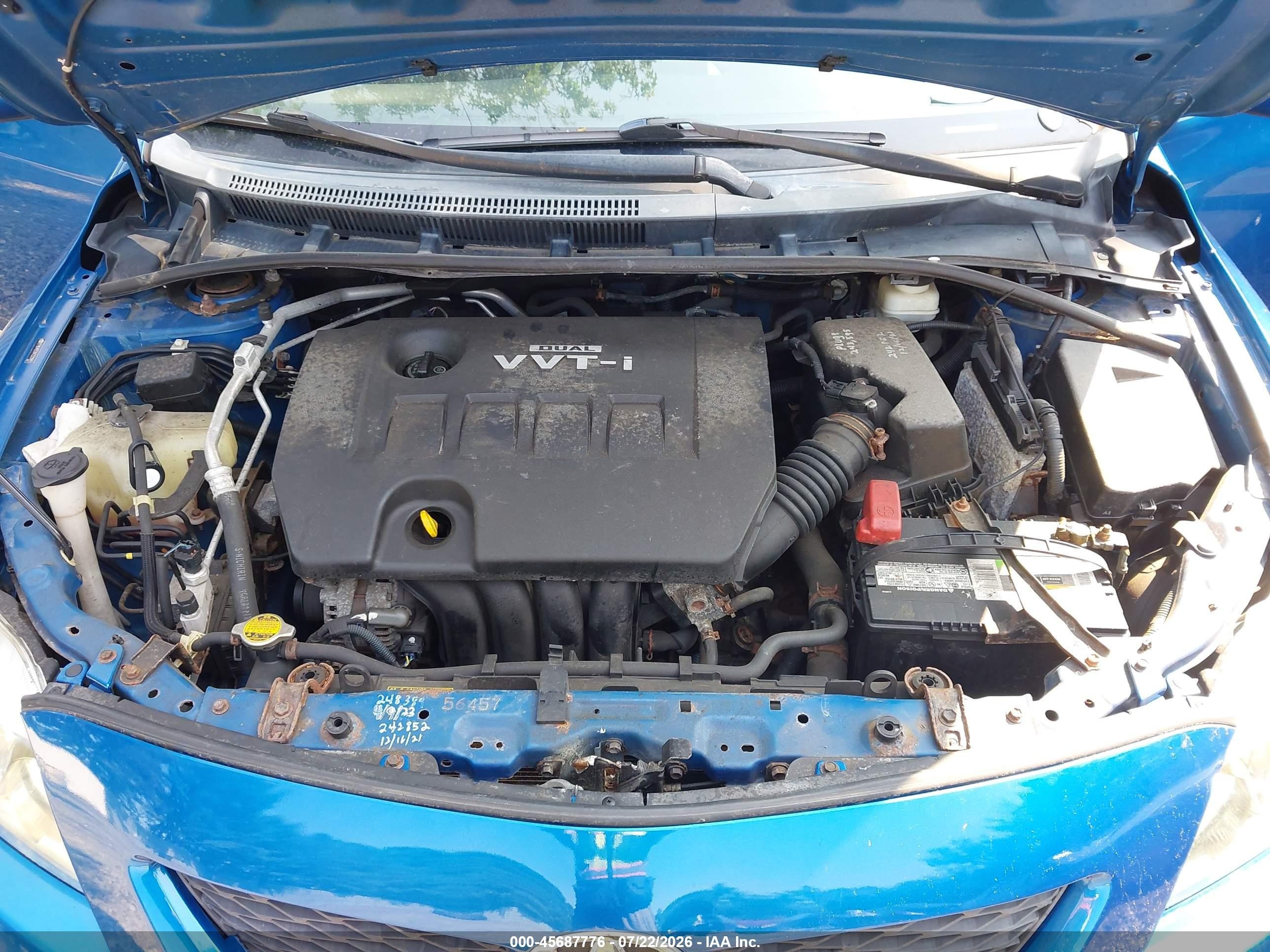 2010 Toyota Corolla S Blue vin: 2T1BU4EE8AC522889