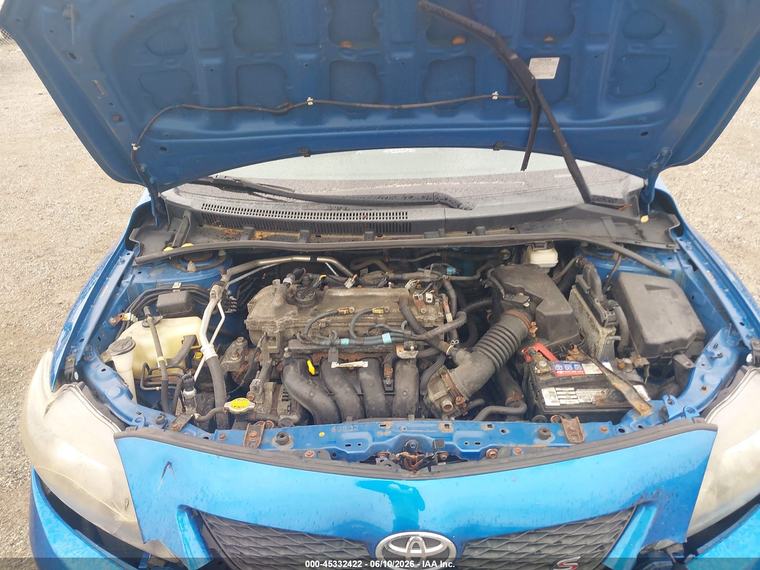 2010 Toyota Corolla S Blue vin: 2T1BU4EE8AC526845
