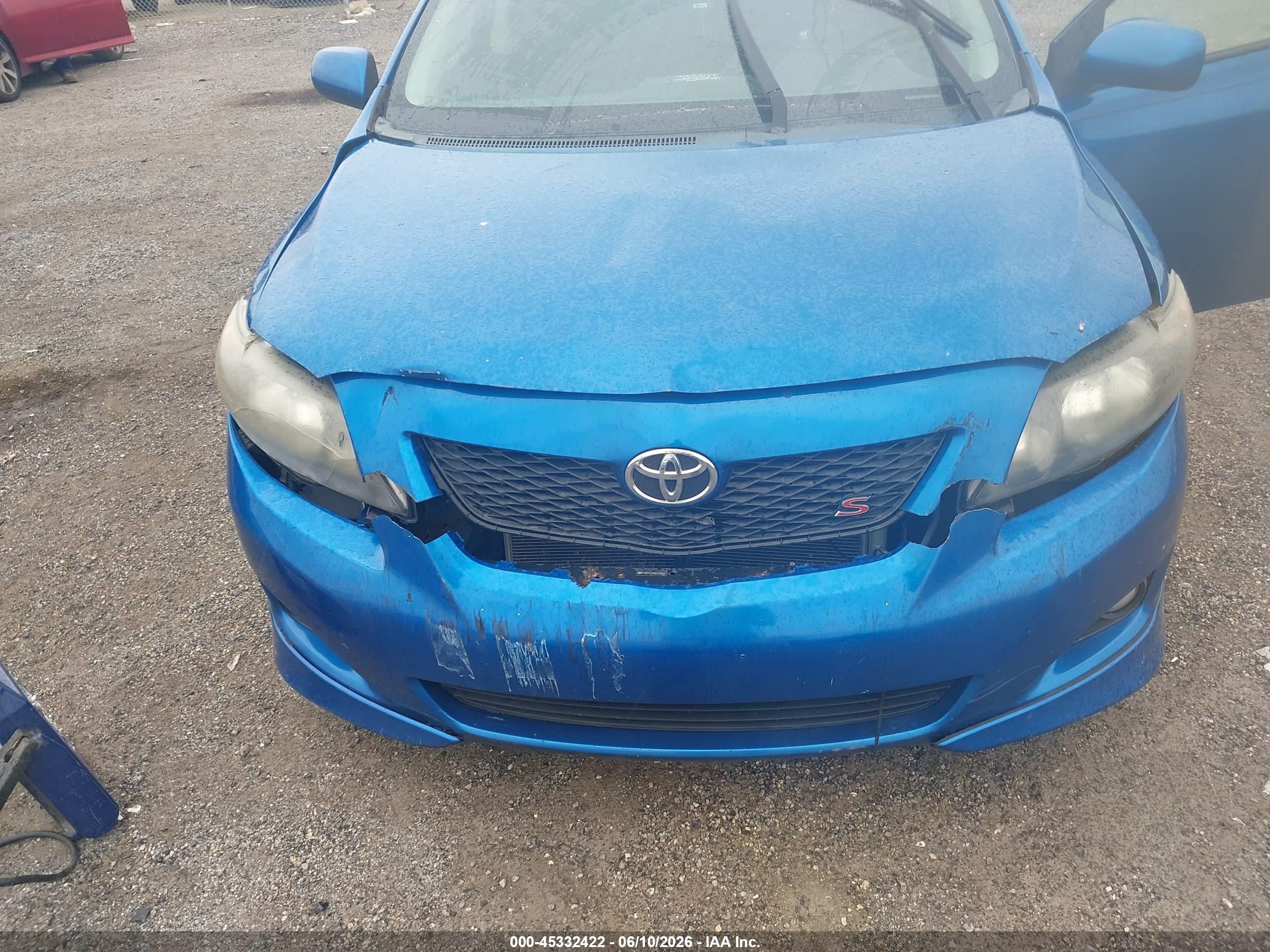 2010 Toyota Corolla S Blue vin: 2T1BU4EE8AC526845