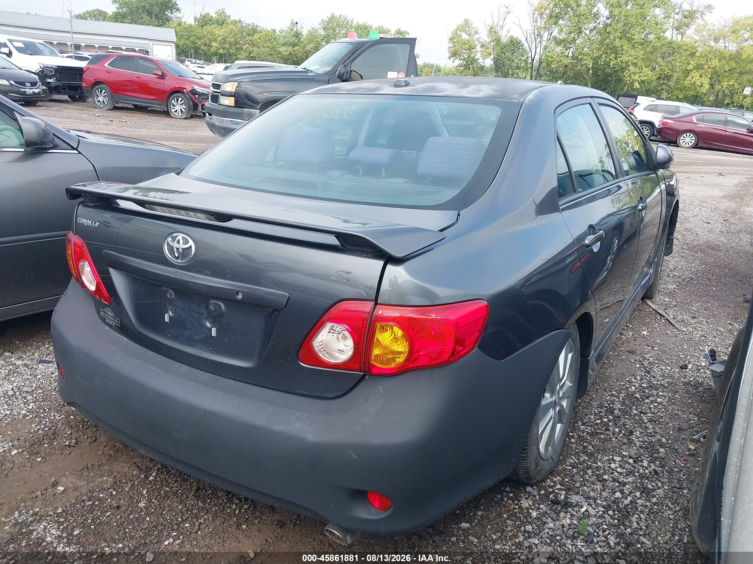 2010 Toyota Corolla S Серый vin: 2T1BU4EE8AC528045