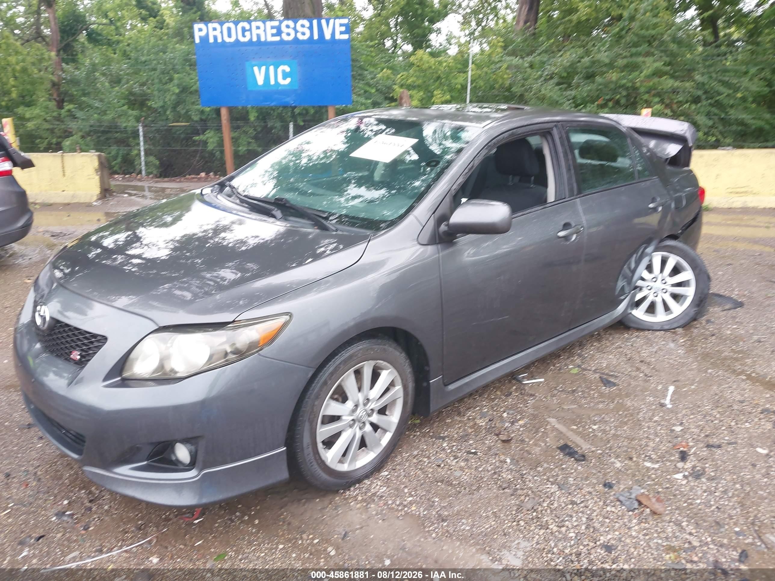 2010 Toyota Corolla S Серый vin: 2T1BU4EE8AC528045