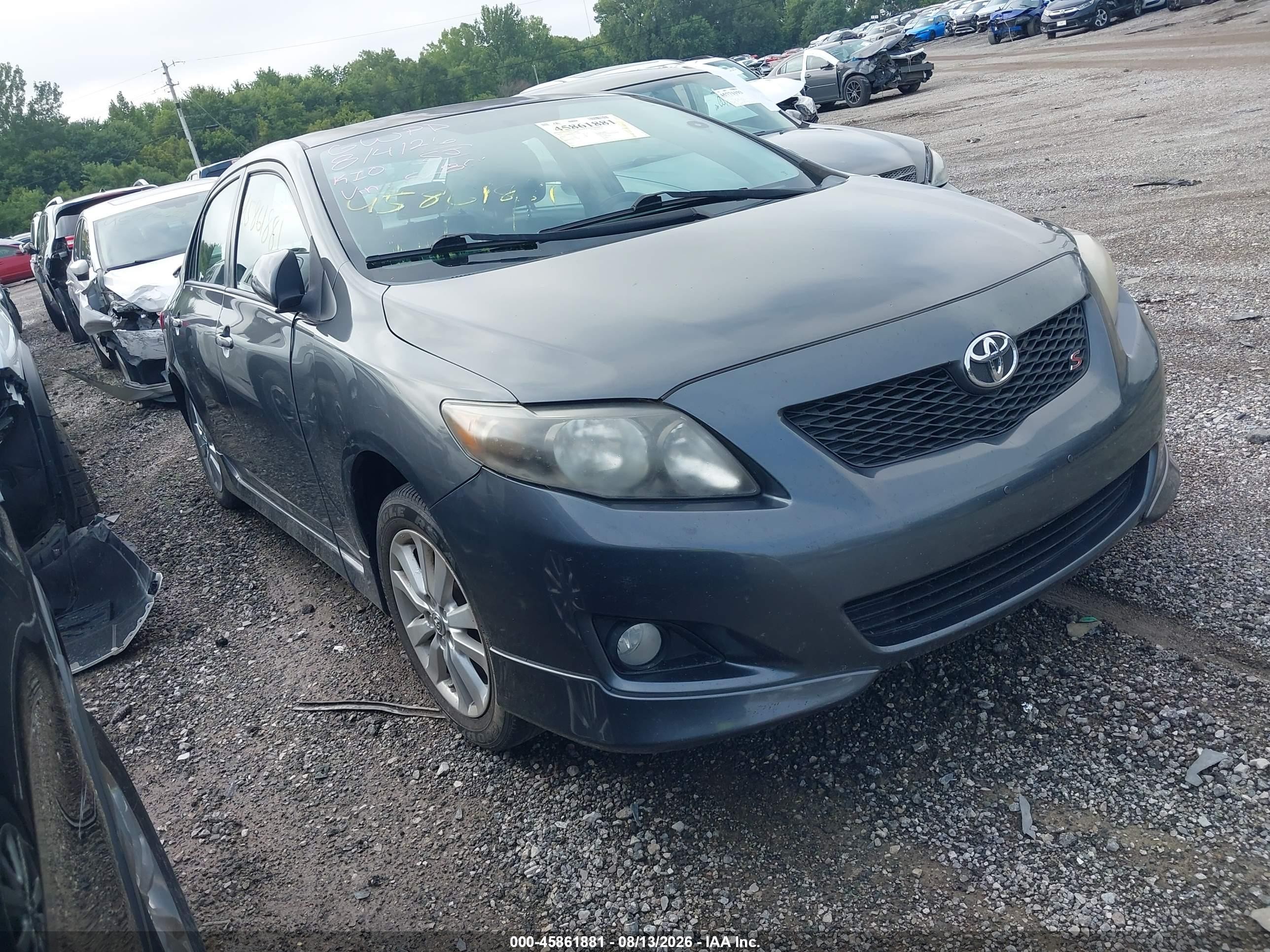 2010 Toyota Corolla S Gray vin: 2T1BU4EE8AC528045