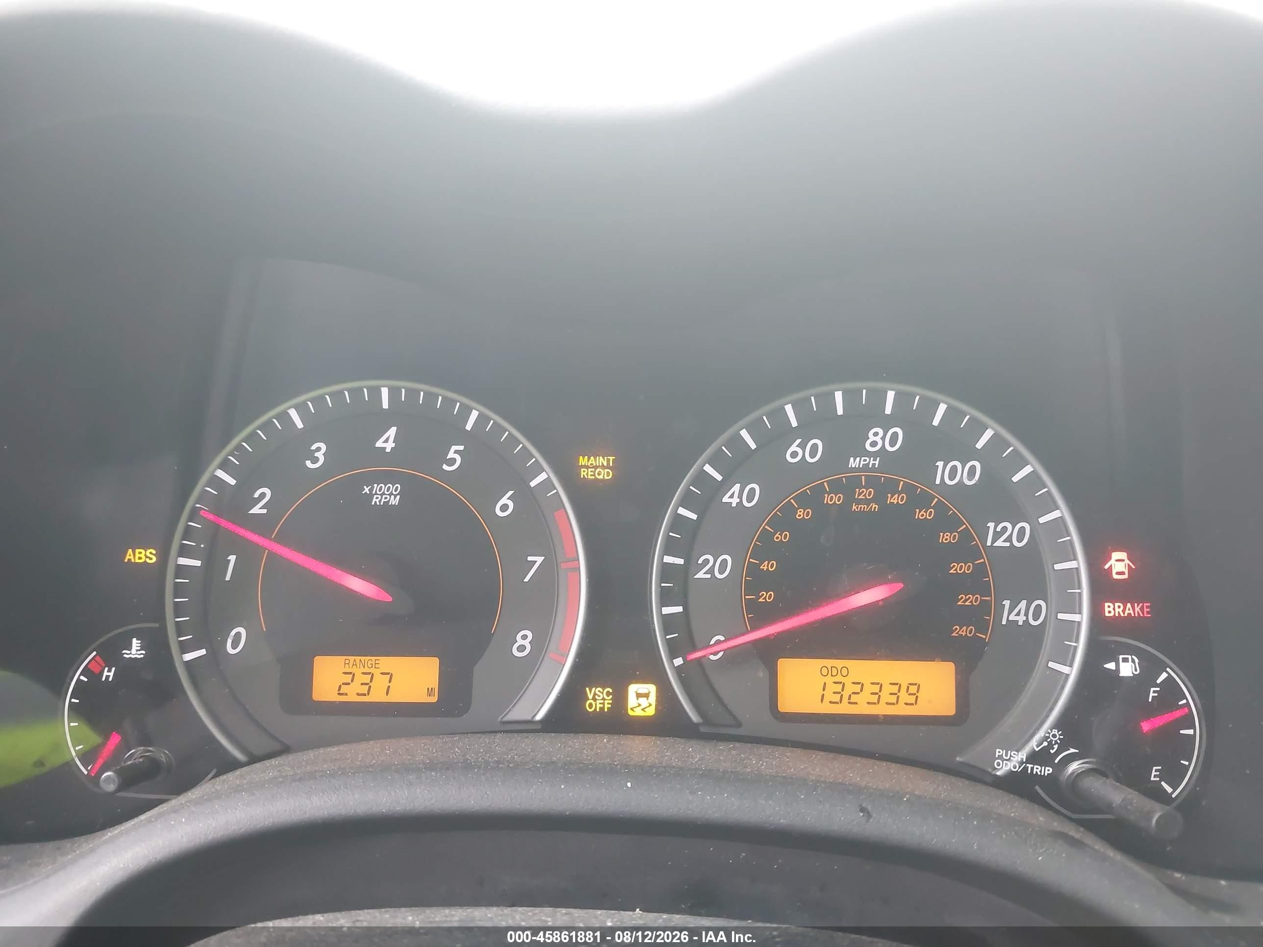 2010 Toyota Corolla S Серый vin: 2T1BU4EE8AC528045