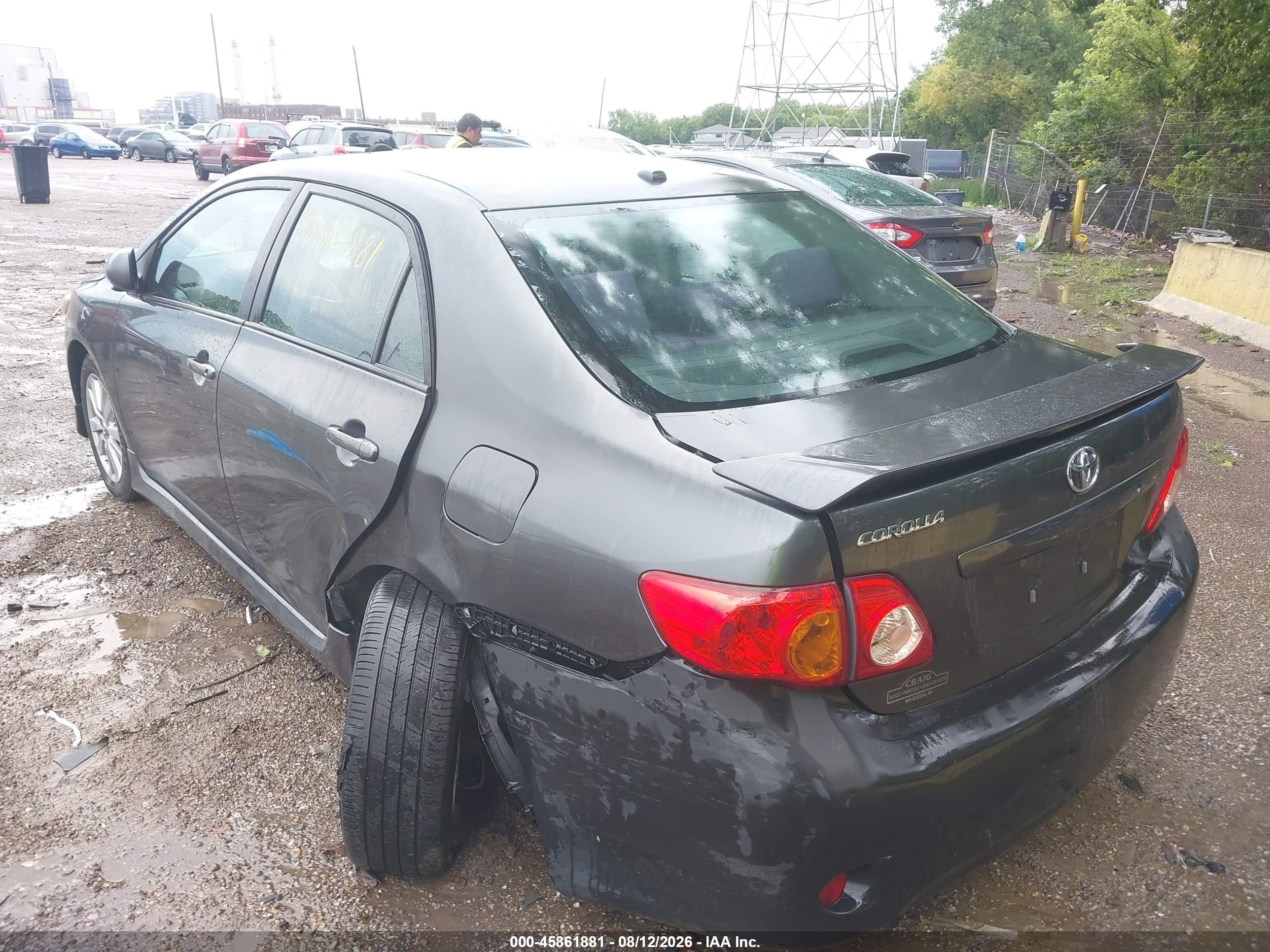 2010 Toyota Corolla S Серый vin: 2T1BU4EE8AC528045