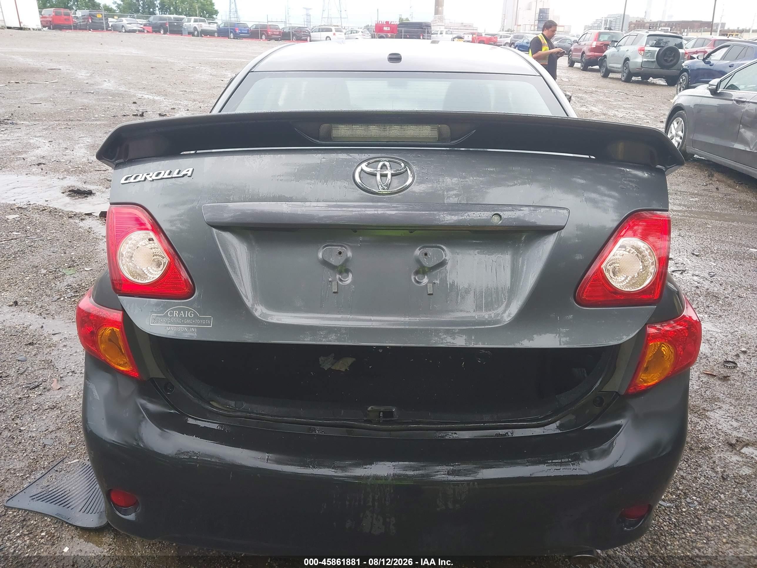 2010 Toyota Corolla S Серый vin: 2T1BU4EE8AC528045