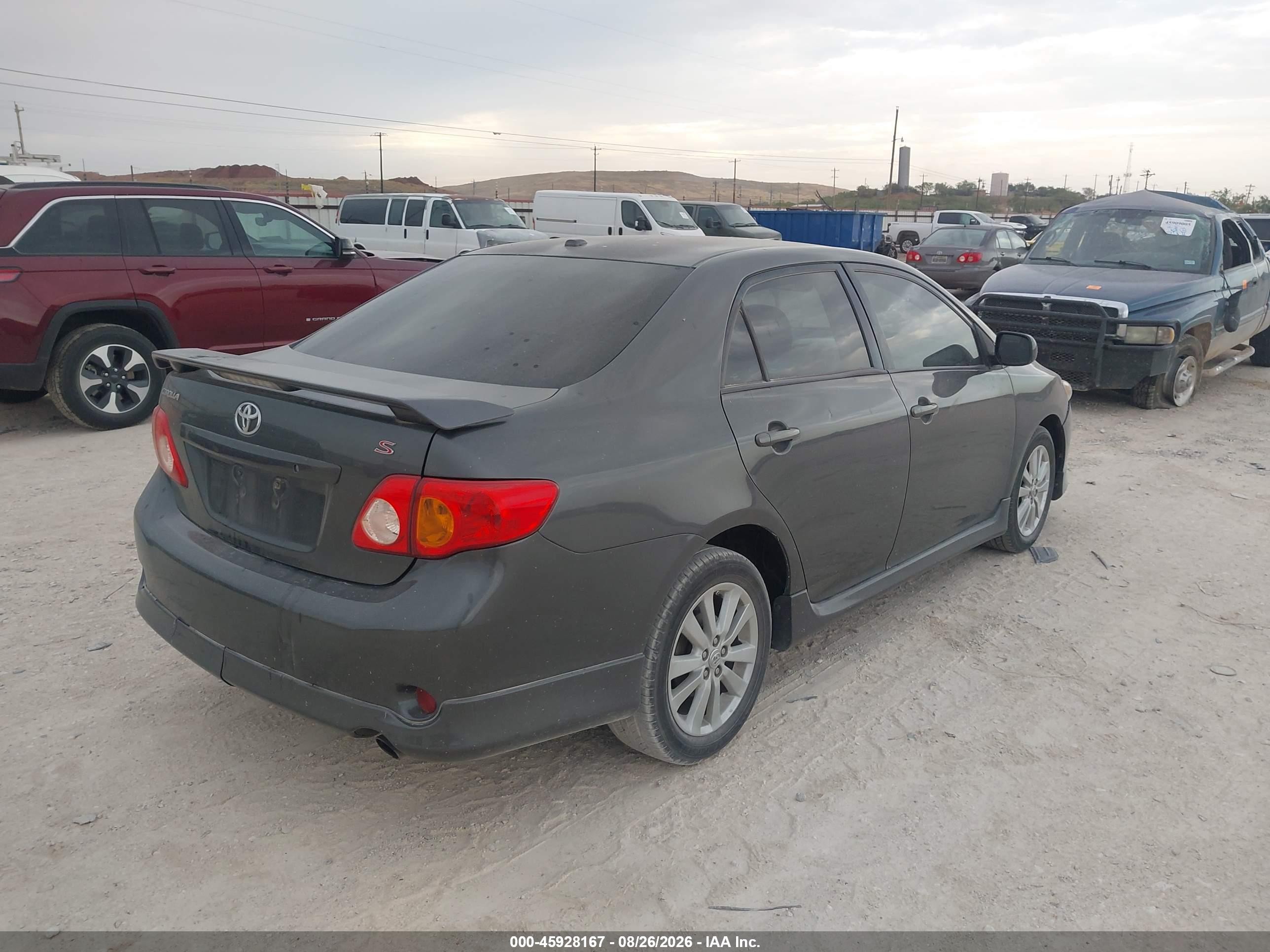 2010 Toyota Corolla S Gray vin: 2T1BU4EE8AC528935
