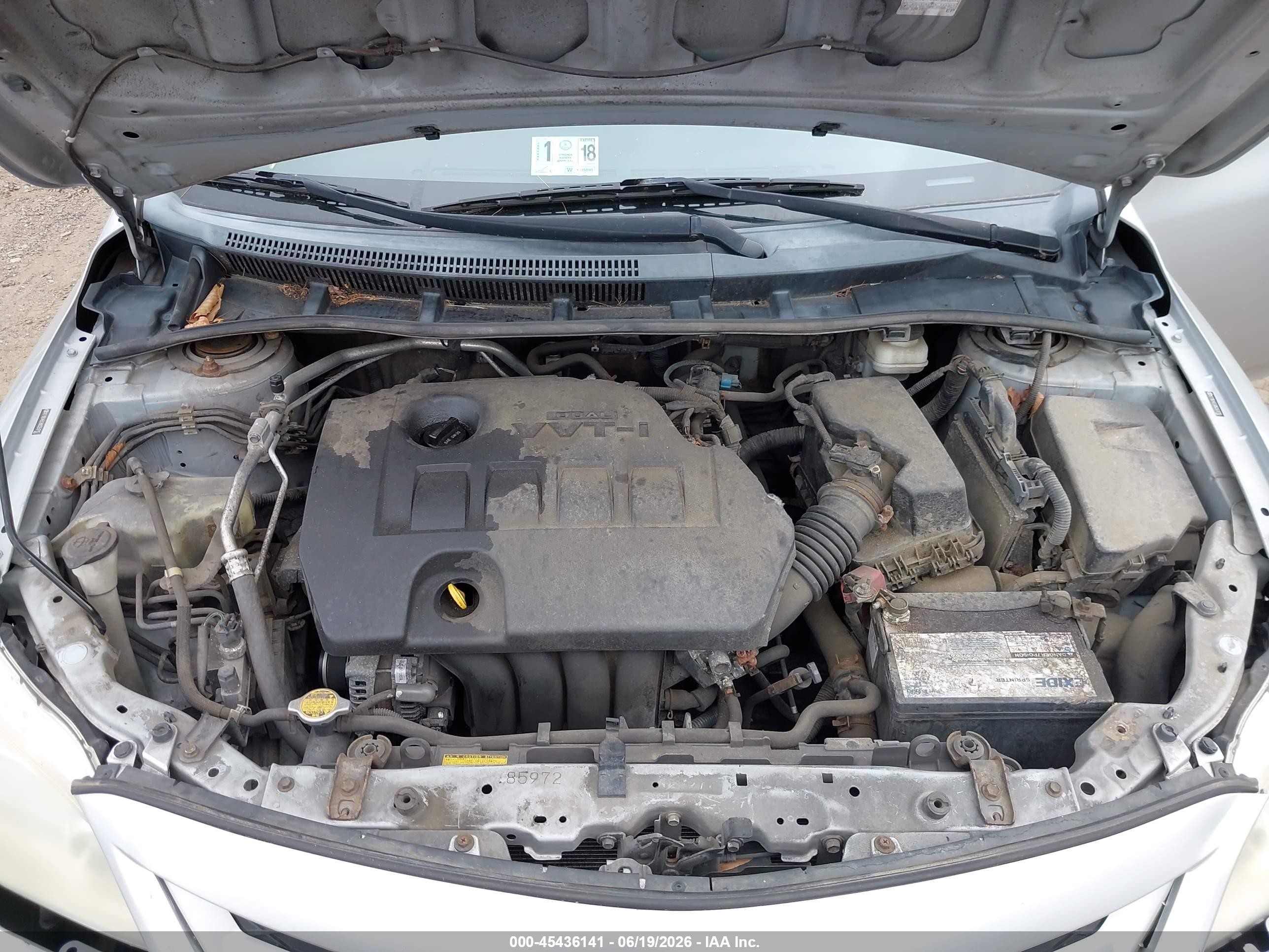 2011 Toyota Corolla Le Silver vin: 2T1BU4EE8BC551715