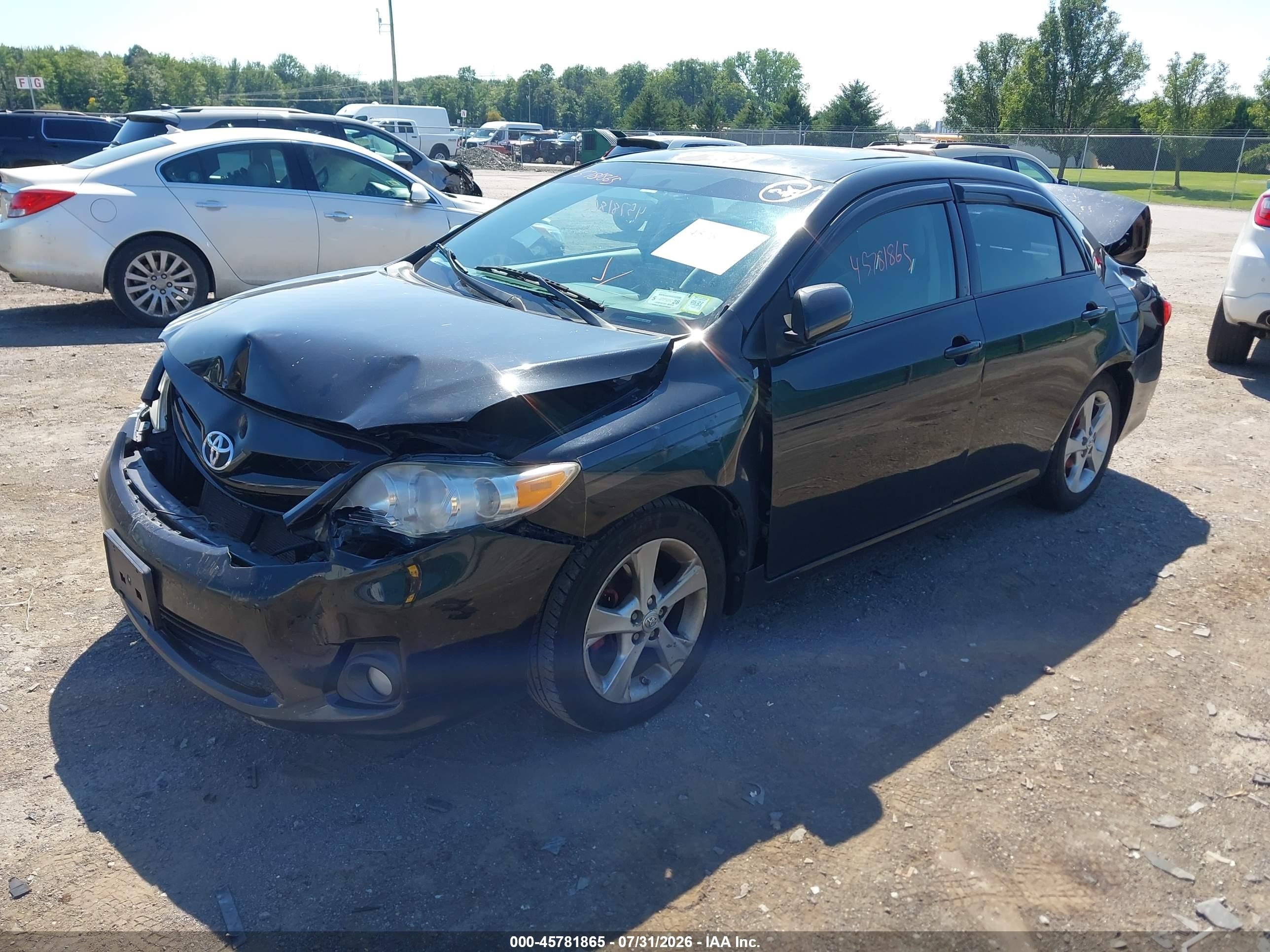 2011 Toyota Corolla Le Black vin: 2T1BU4EE8BC564898