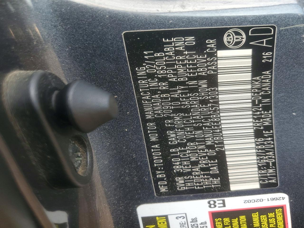 2011 Toyota Corolla Le Gray vin: 2T1BU4EE8BC571303