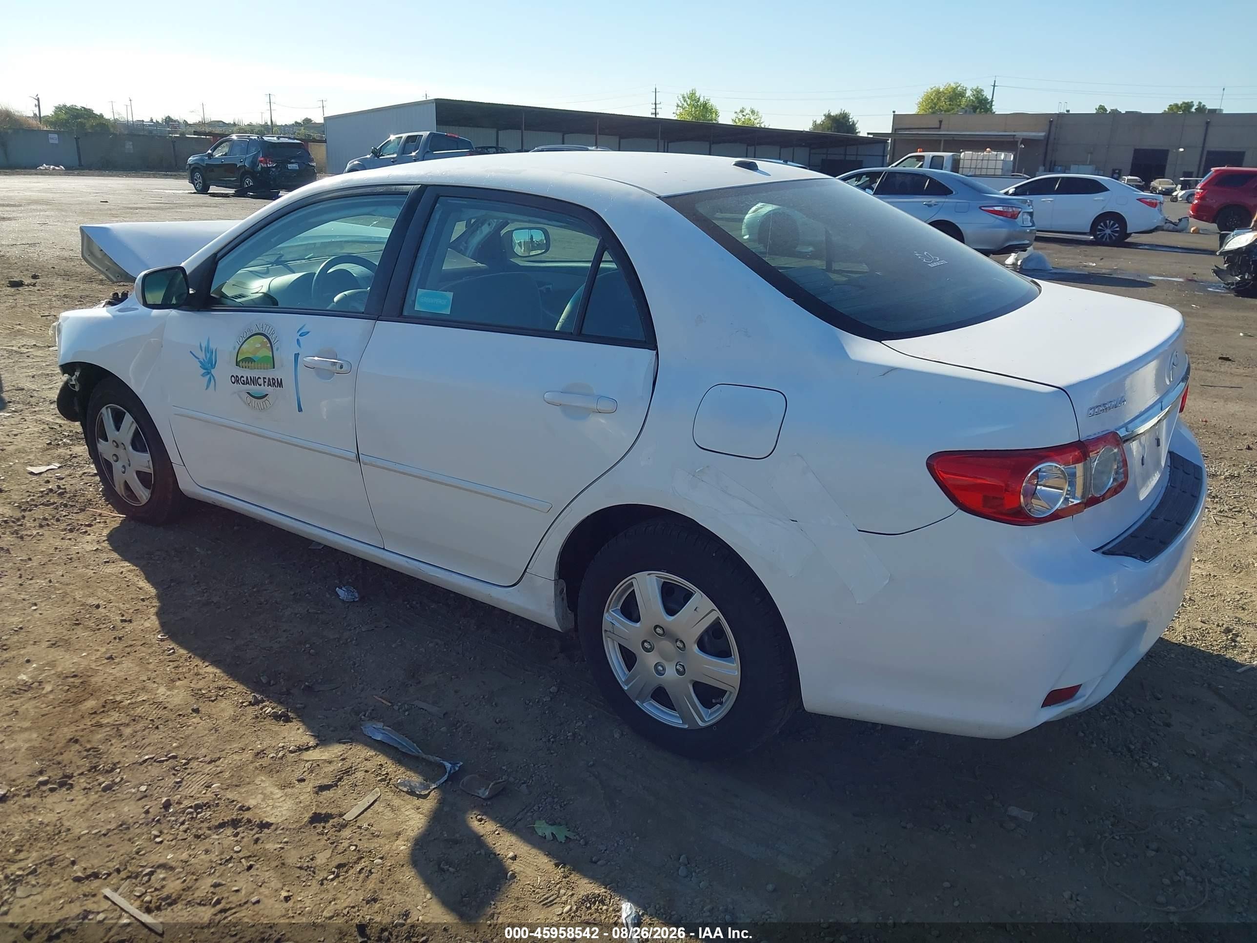 2011 Toyota Corolla Le White vin: 2T1BU4EE8BC581166
