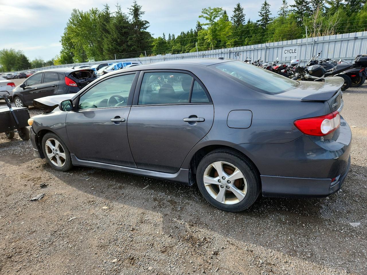 2011 Toyota Corolla S Gray vin: 2T1BU4EE8BC588084