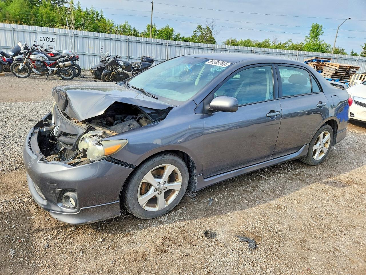 2011 Toyota Corolla S Gray vin: 2T1BU4EE8BC588084