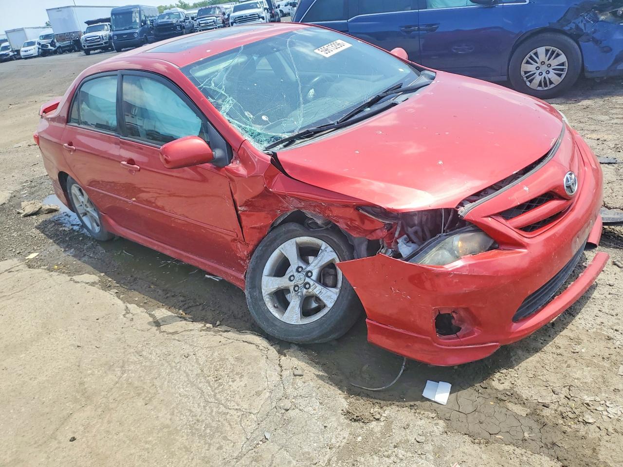 2011 Toyota Corolla S Red vin: 2T1BU4EE8BC603960