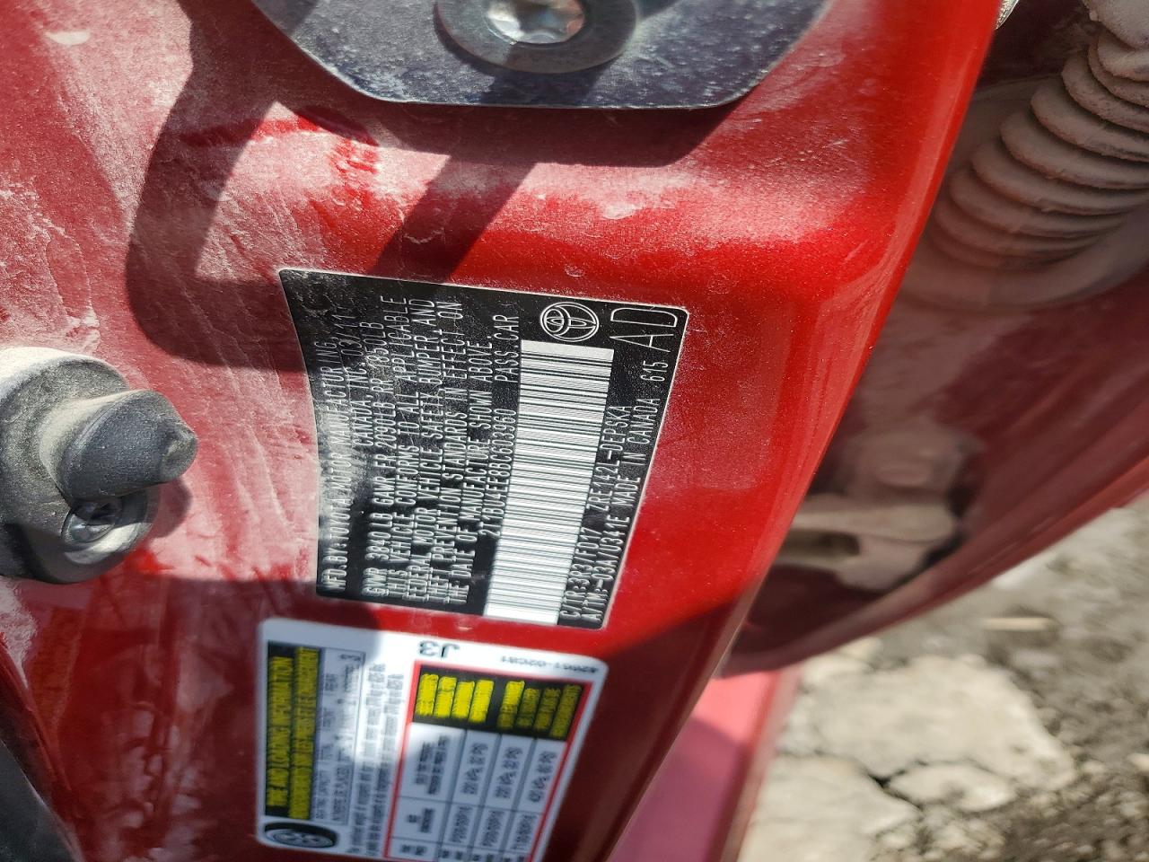 2011 Toyota Corolla S Red vin: 2T1BU4EE8BC603960