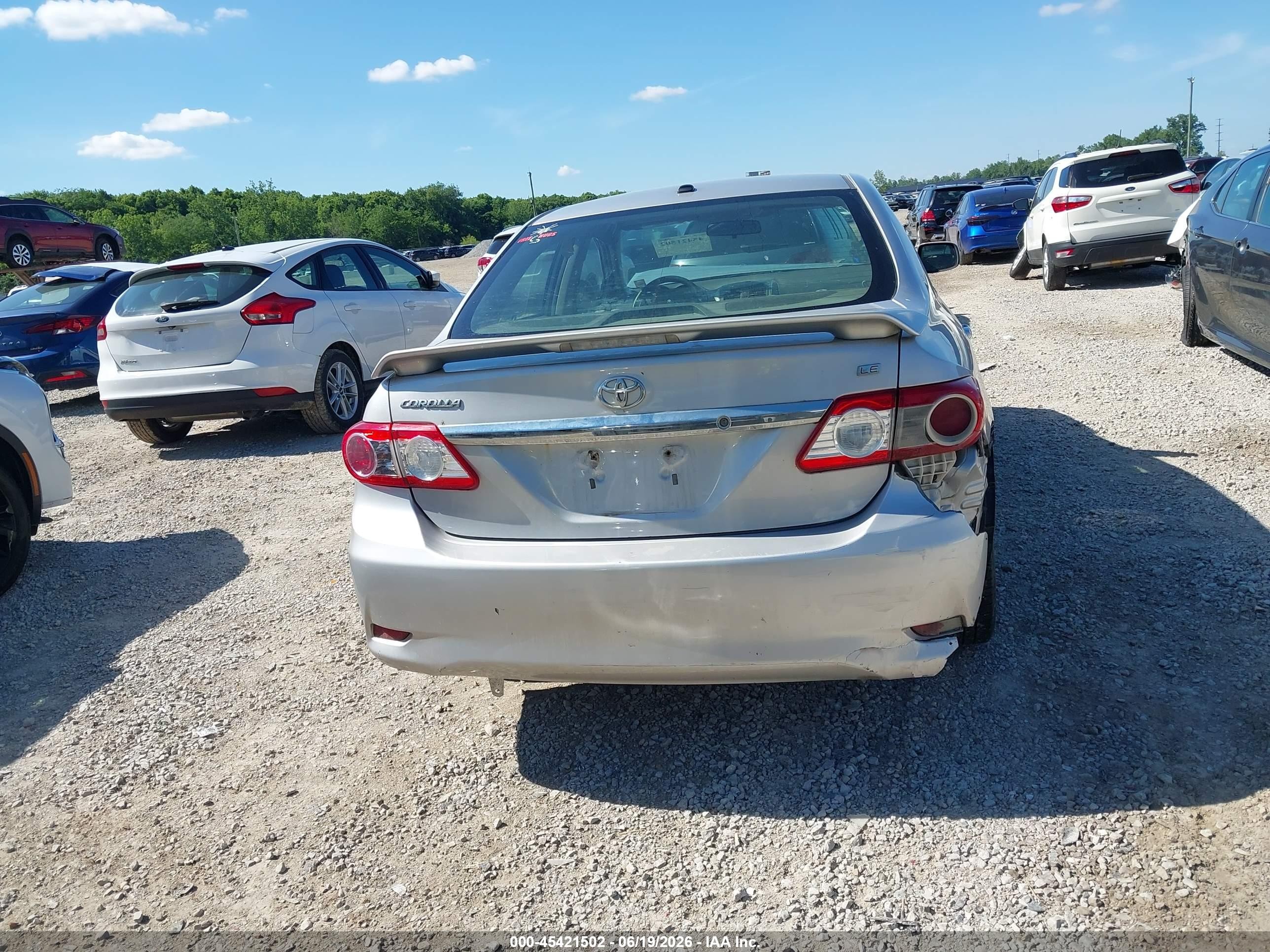 2011 Toyota Corolla Le Silver vin: 2T1BU4EE8BC620533
