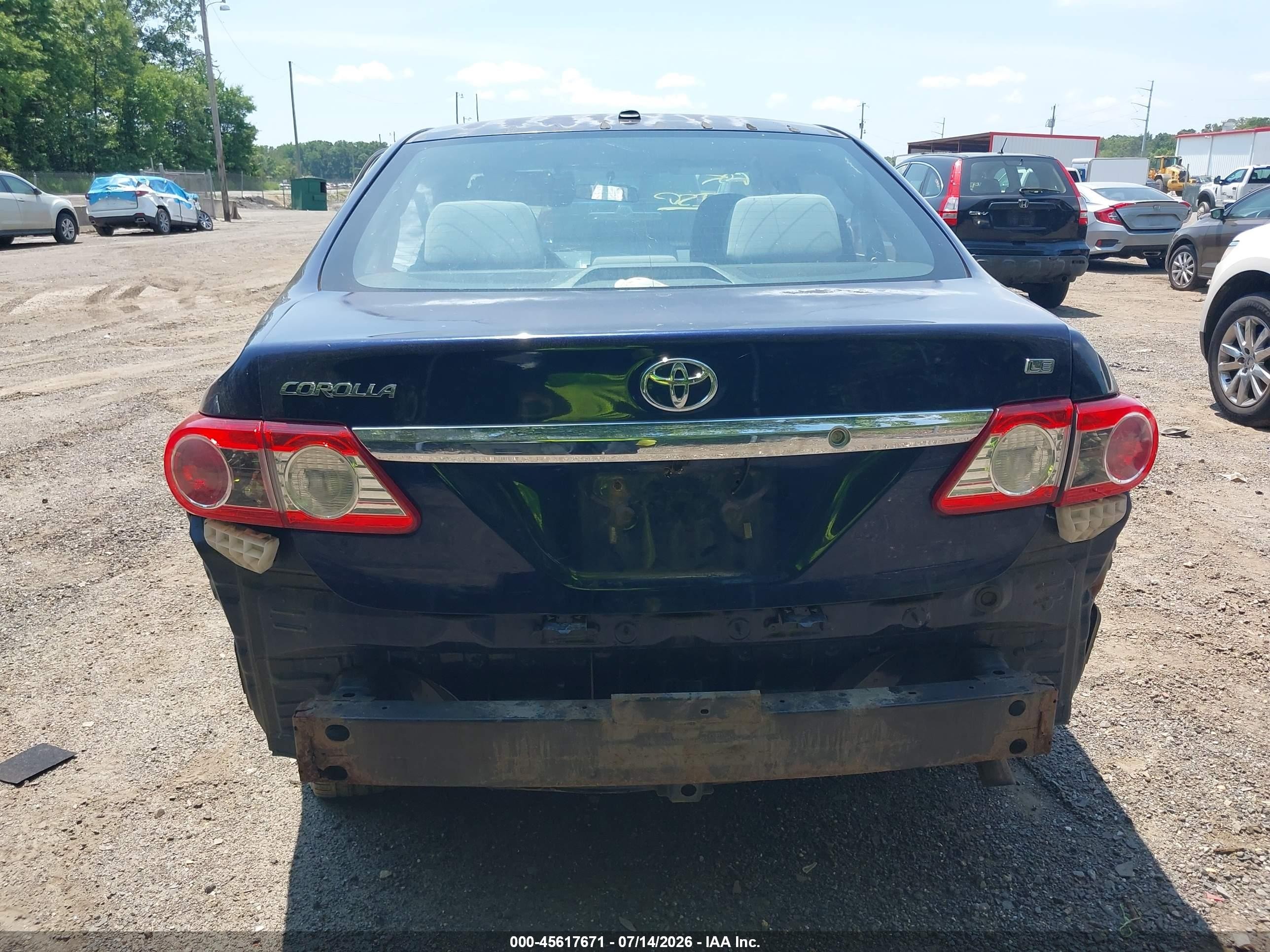 2011 Toyota Corolla Le Blue vin: 2T1BU4EE8BC655895