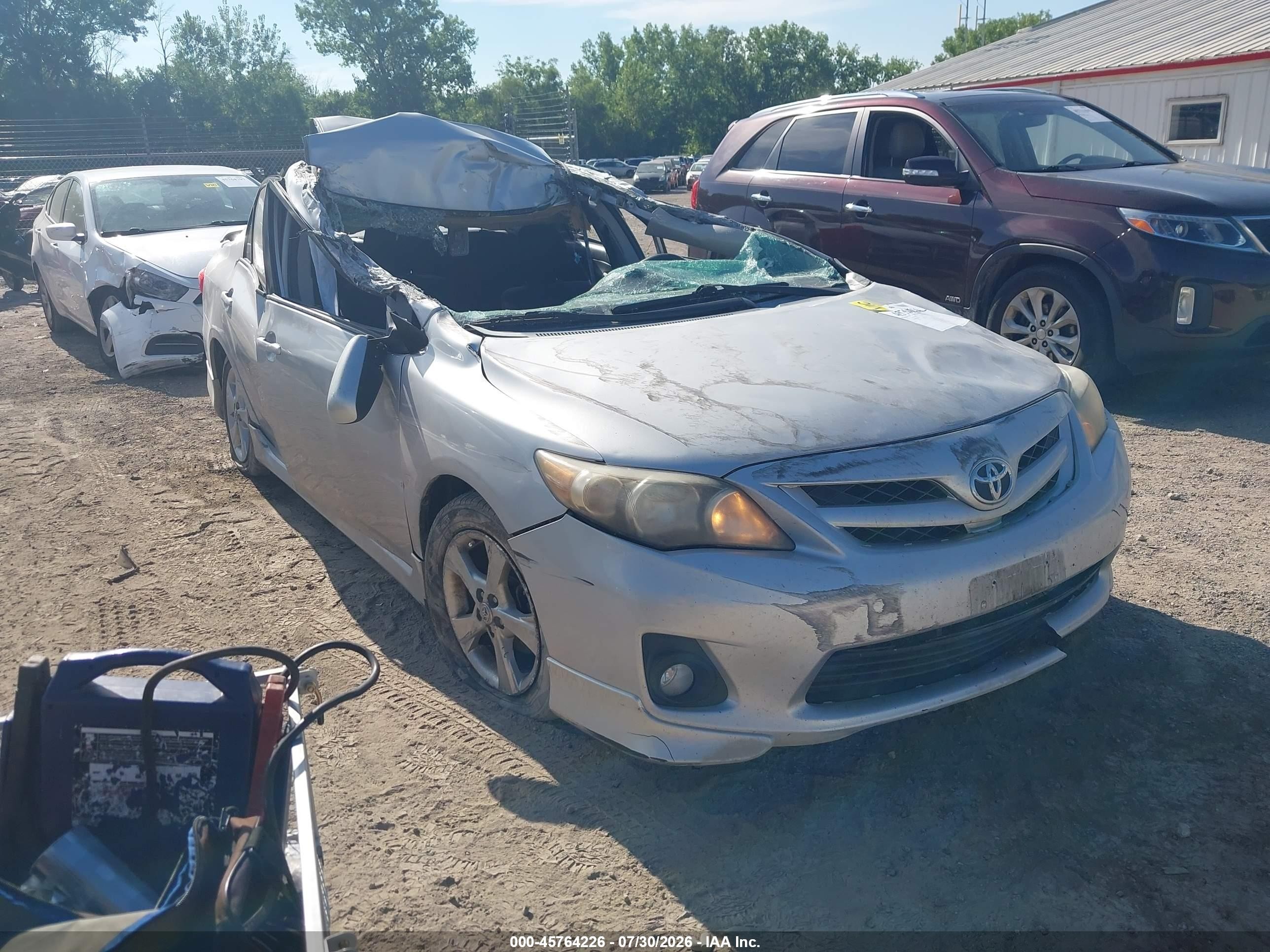 2011 Toyota Corolla S Silver vin: 2T1BU4EE8BC664340