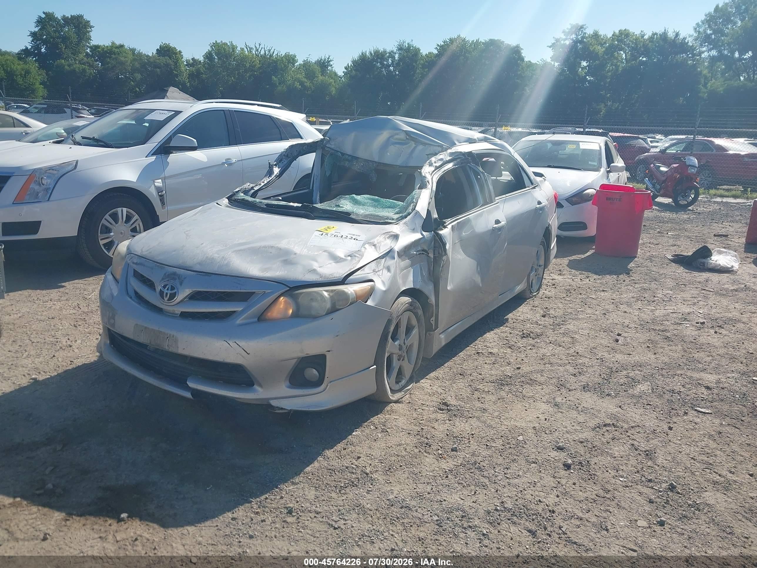 2011 Toyota Corolla S Silver vin: 2T1BU4EE8BC664340