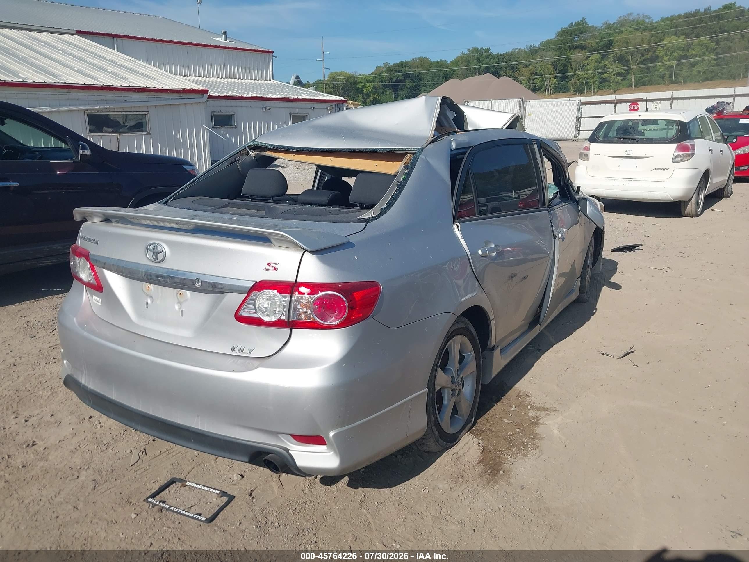 2011 Toyota Corolla S Silver vin: 2T1BU4EE8BC664340