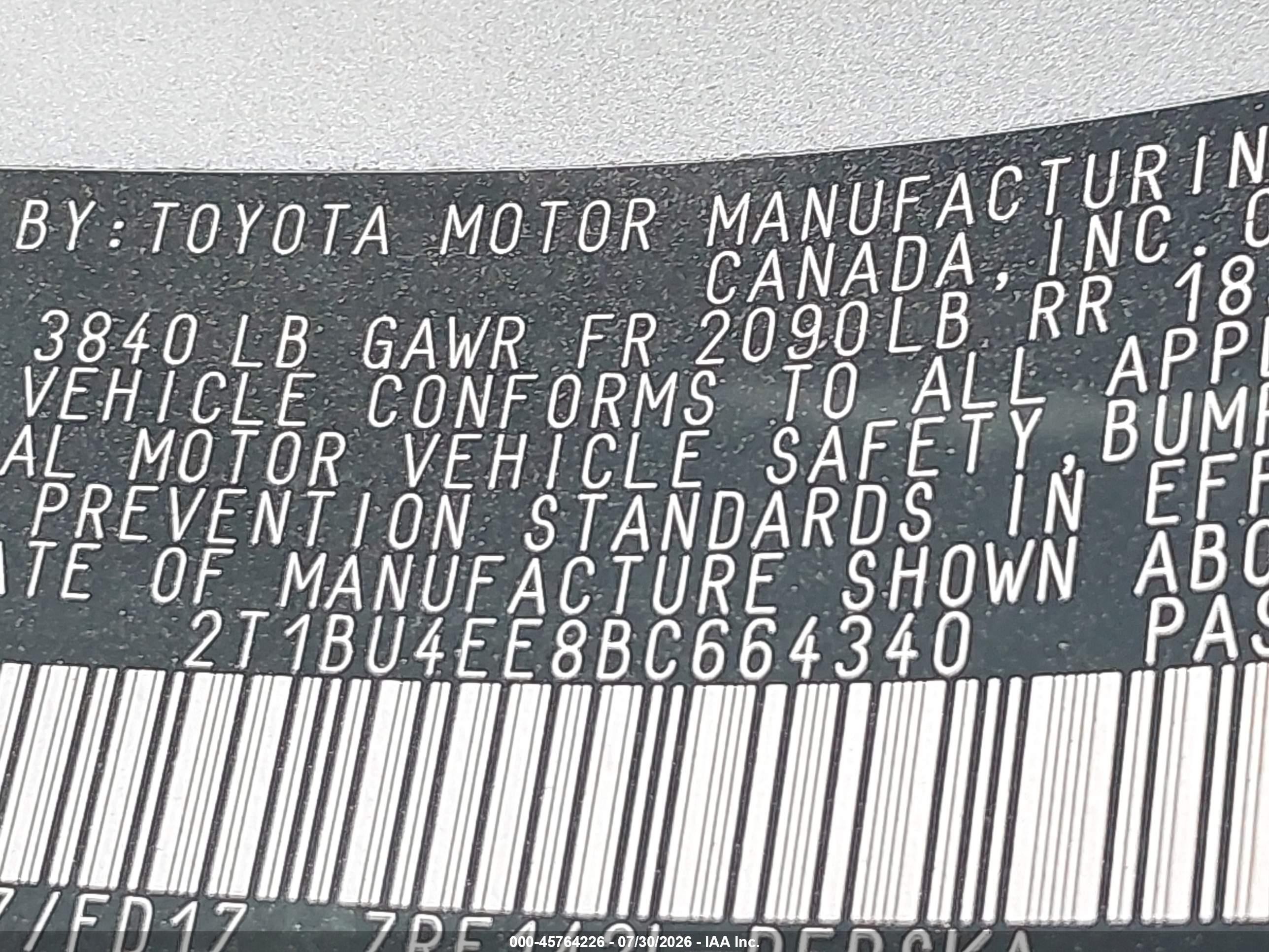 2011 Toyota Corolla S Silver vin: 2T1BU4EE8BC664340