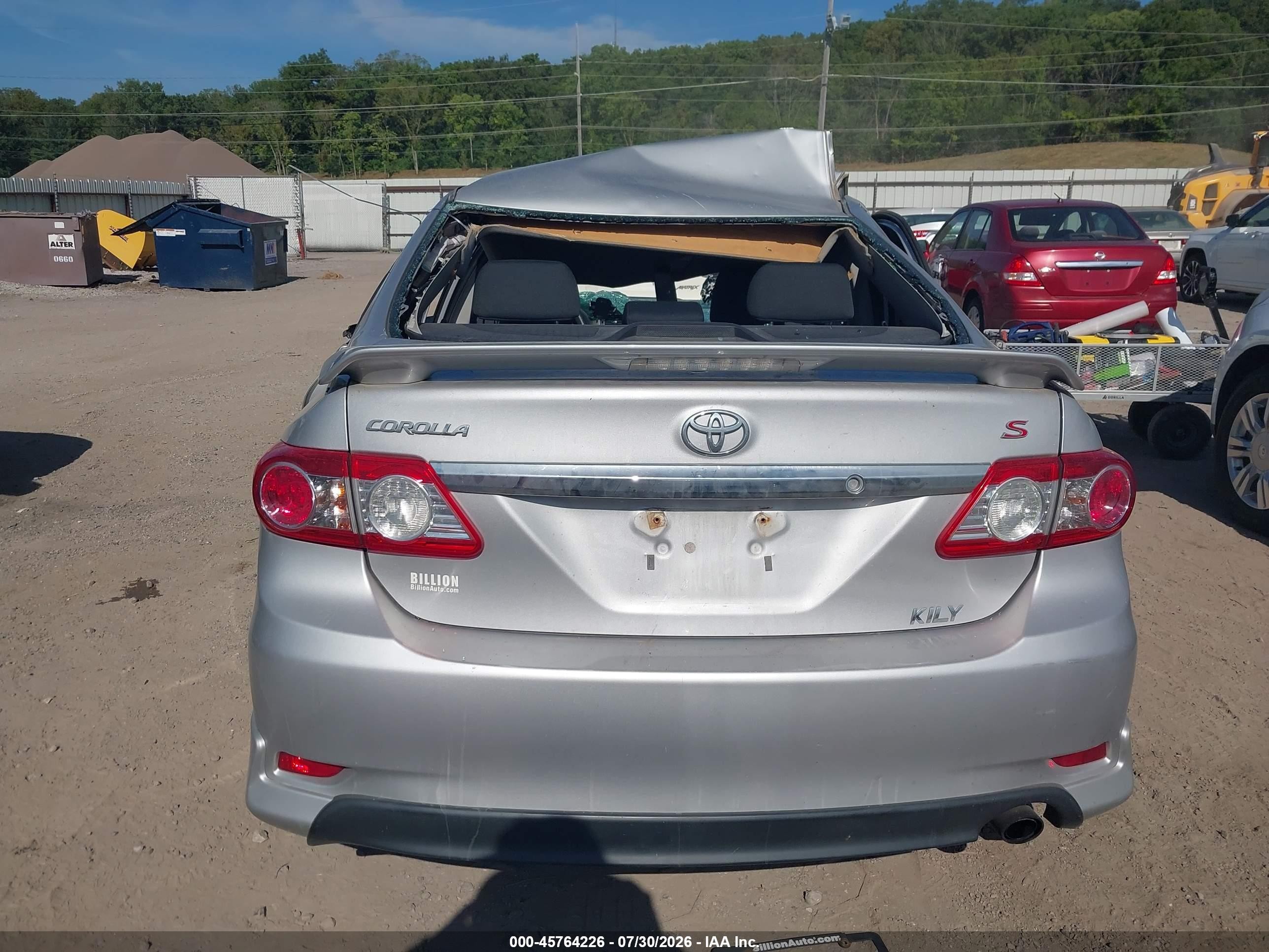 2011 Toyota Corolla S Silver vin: 2T1BU4EE8BC664340