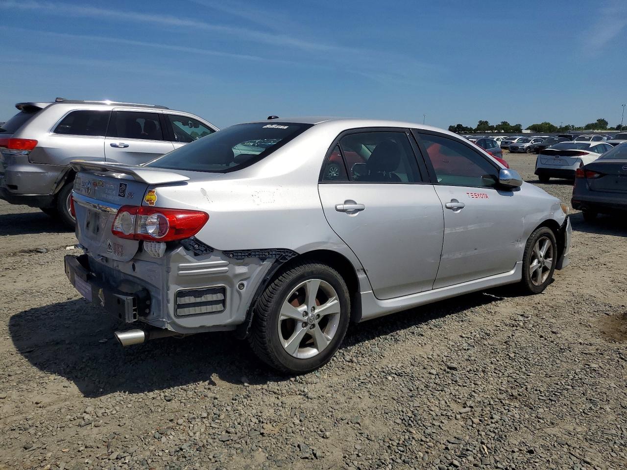 2011 Toyota Corolla S Silver vin: 2T1BU4EE8BC693983