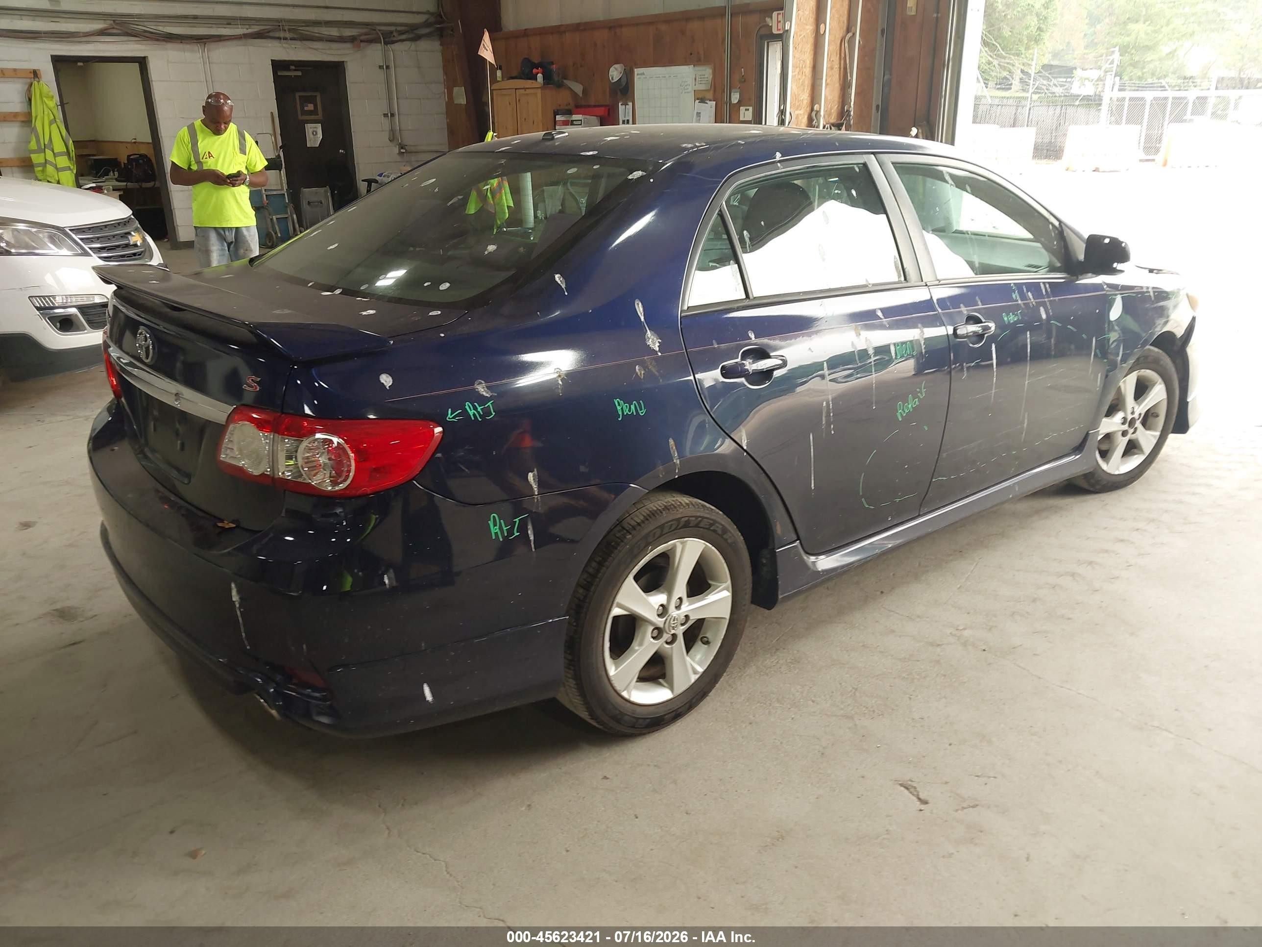 2011 Toyota Corolla S Blue vin: 2T1BU4EE8BC711088