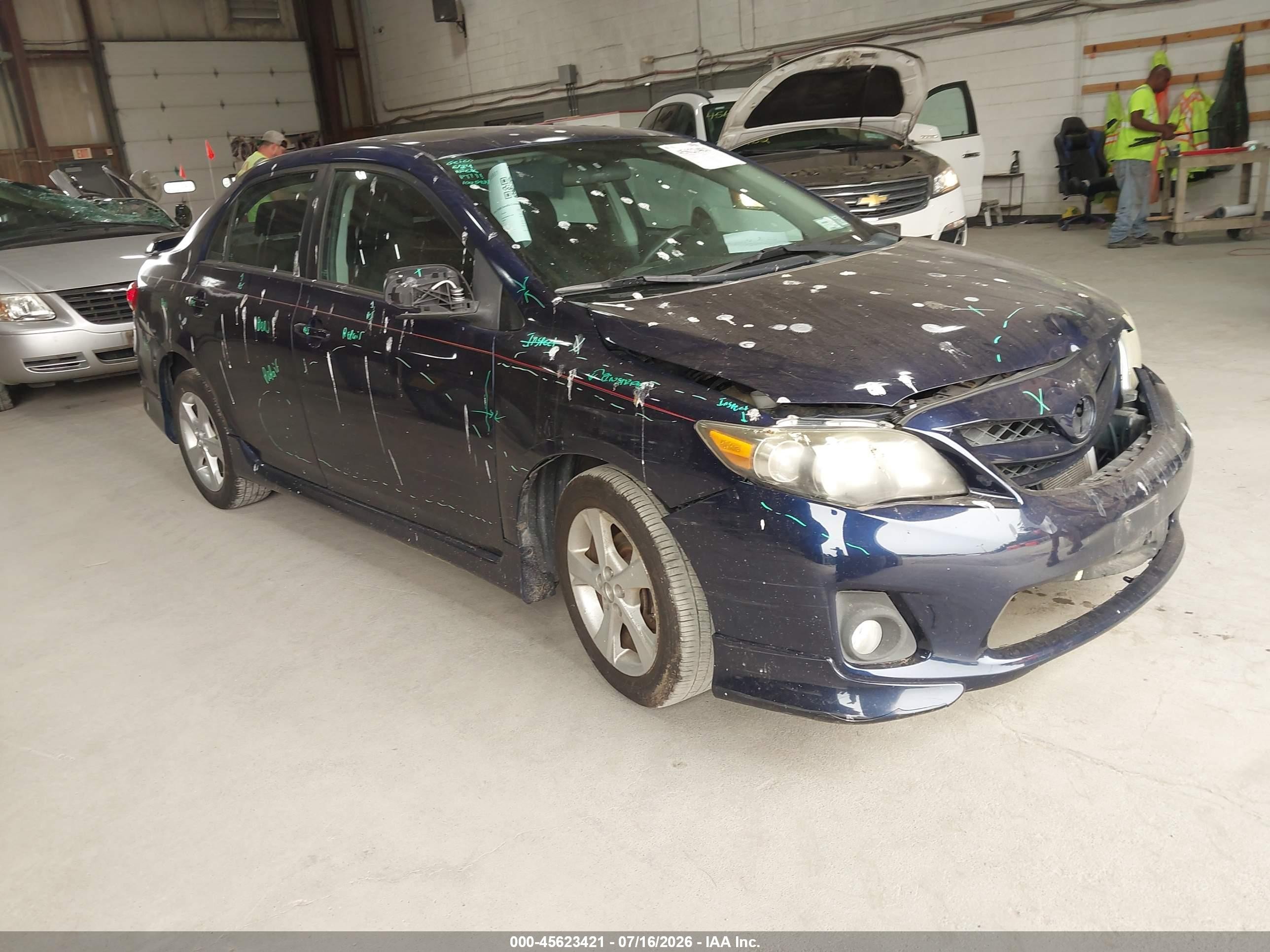 2011 Toyota Corolla S Blue vin: 2T1BU4EE8BC711088