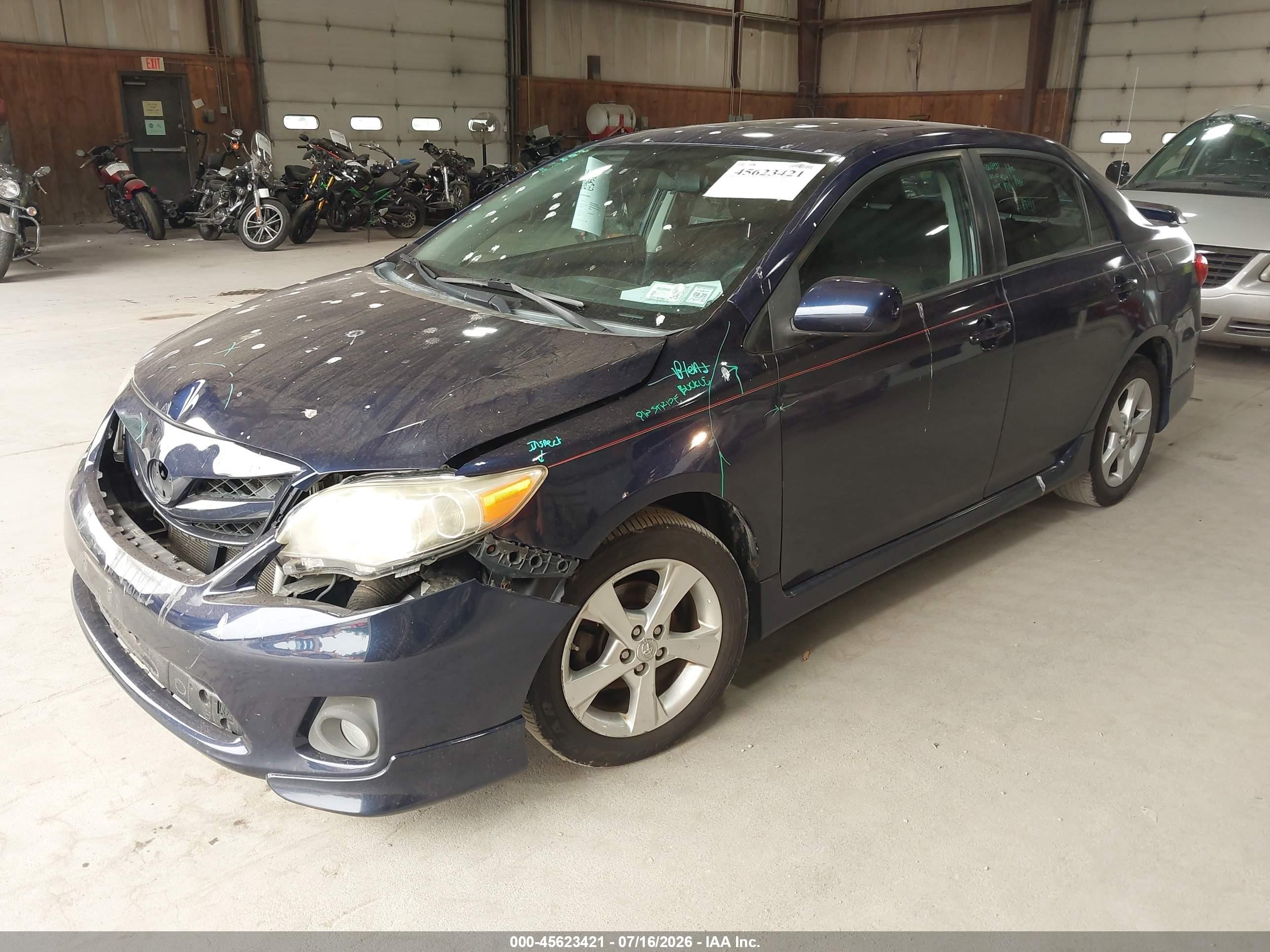 2011 Toyota Corolla S Blue vin: 2T1BU4EE8BC711088