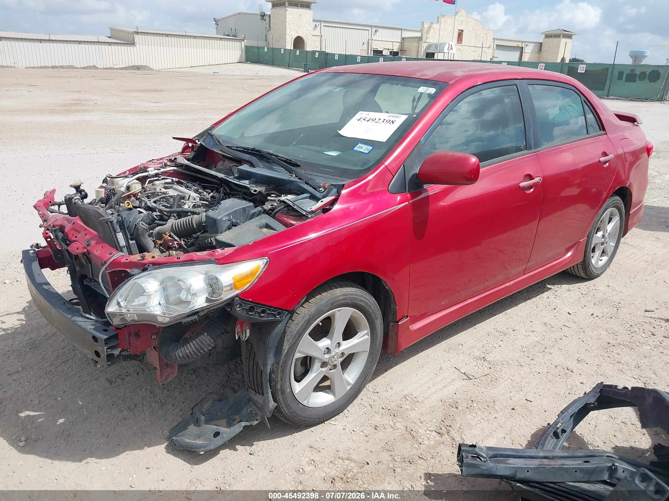 2011 Toyota Corolla S Red vin: 2T1BU4EE8BC713942