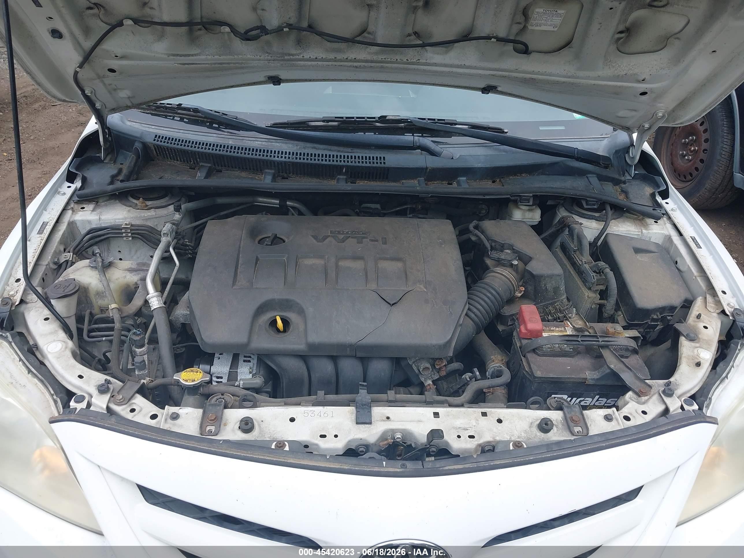 2011 Toyota Corolla   White vin: 2T1BU4EE8BC716033