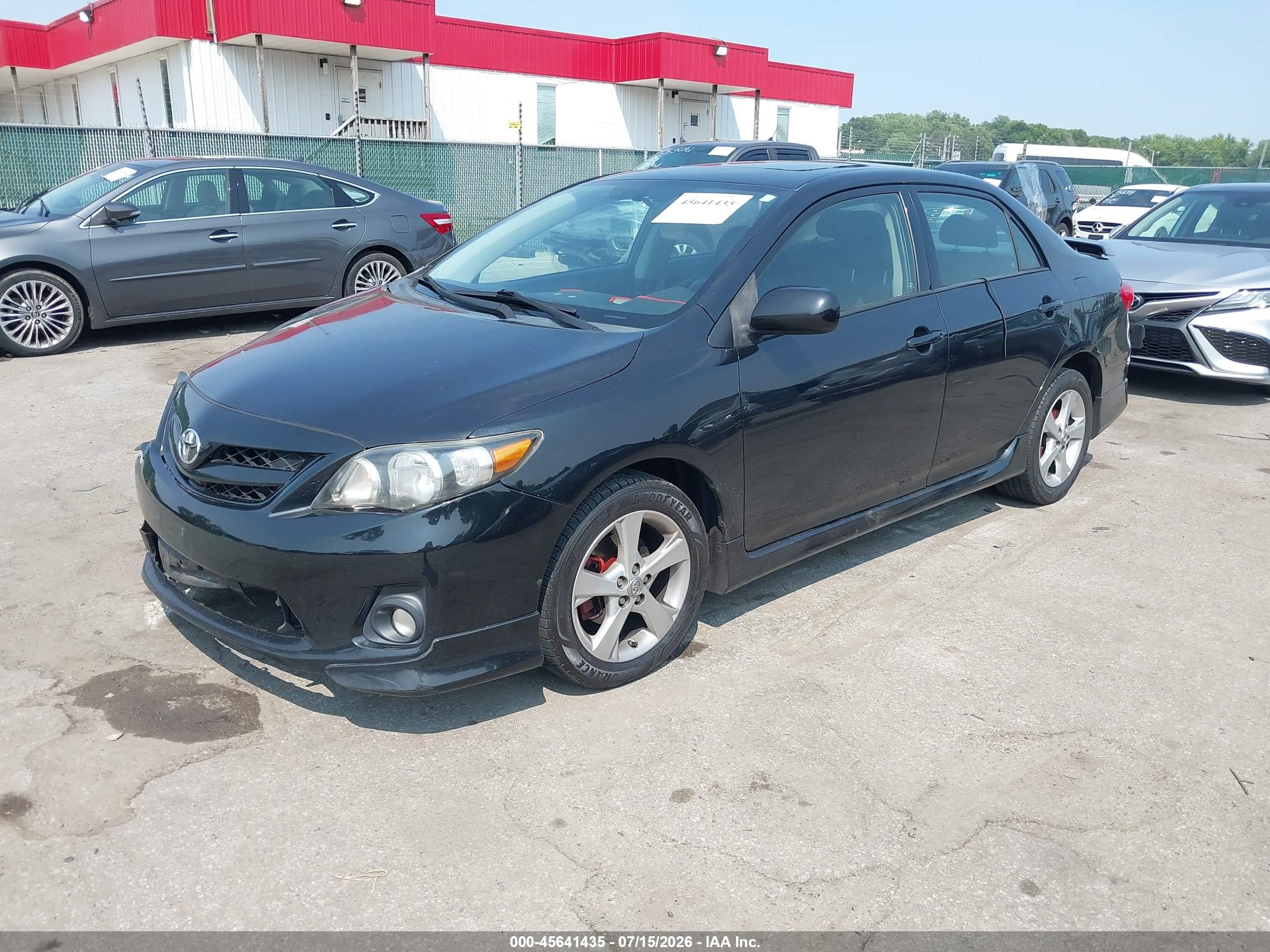 2011 Toyota Corolla S Black vin: 2T1BU4EE8BC744897