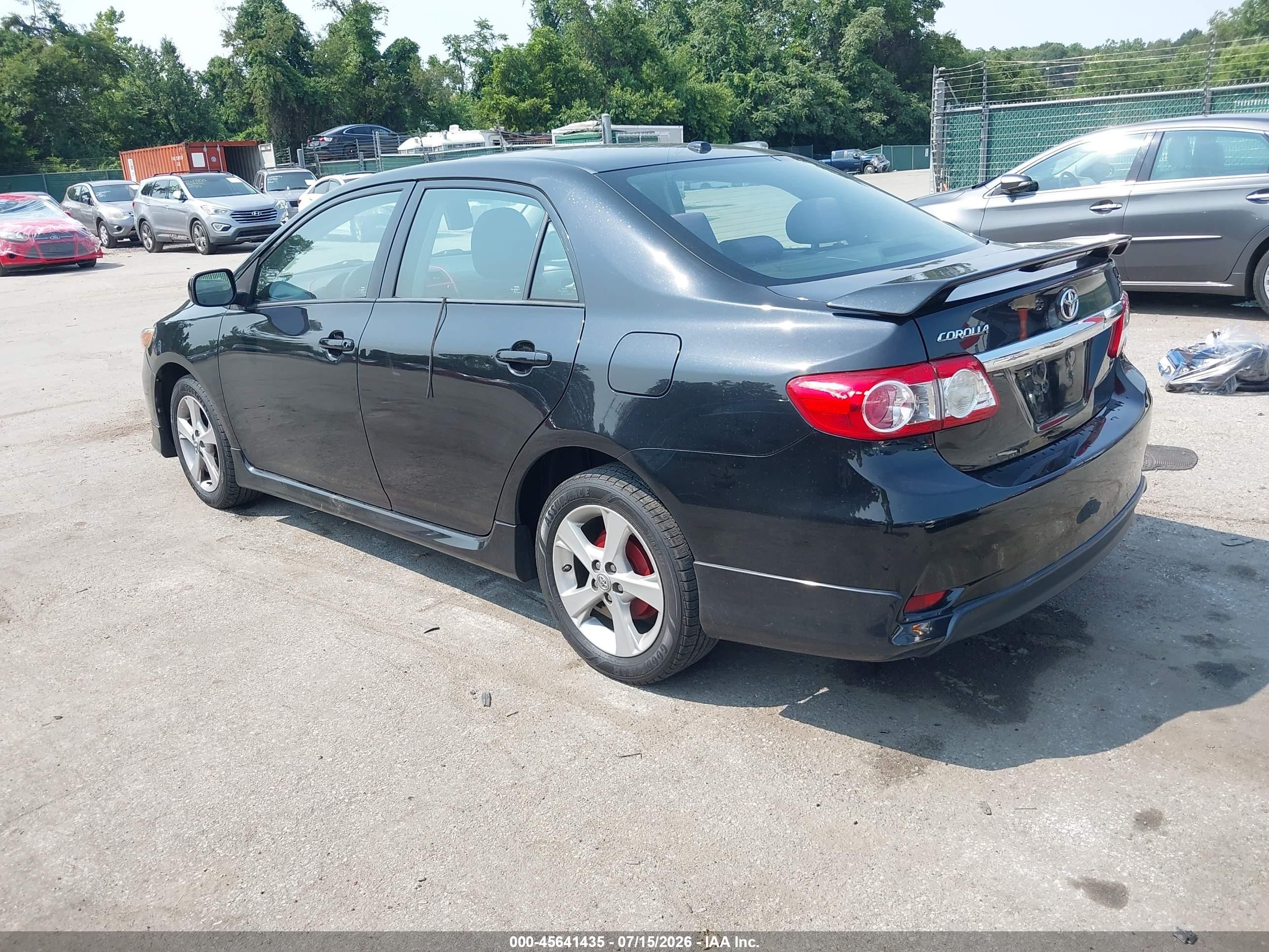 2011 Toyota Corolla S Black vin: 2T1BU4EE8BC744897
