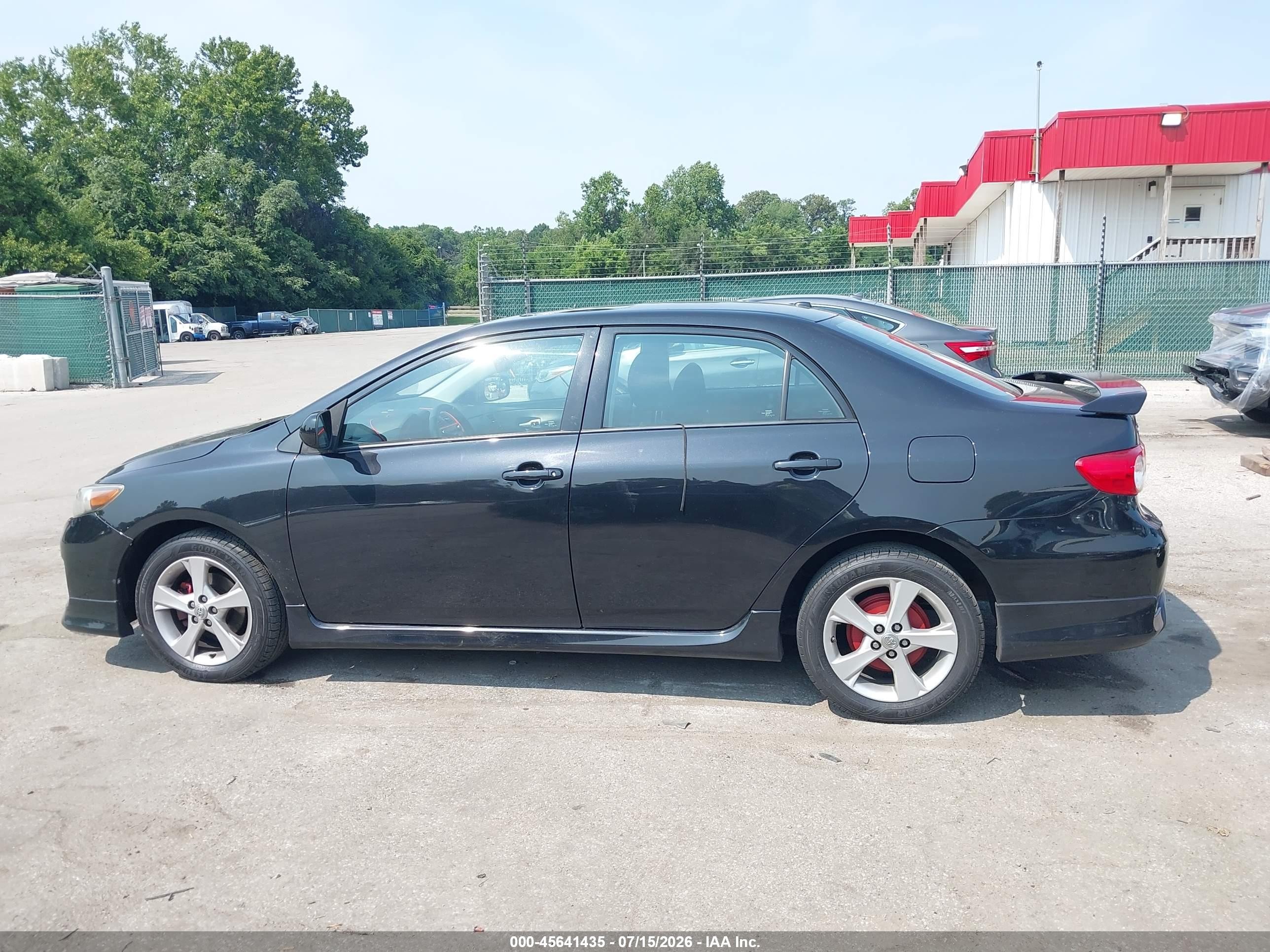2011 Toyota Corolla S Black vin: 2T1BU4EE8BC744897