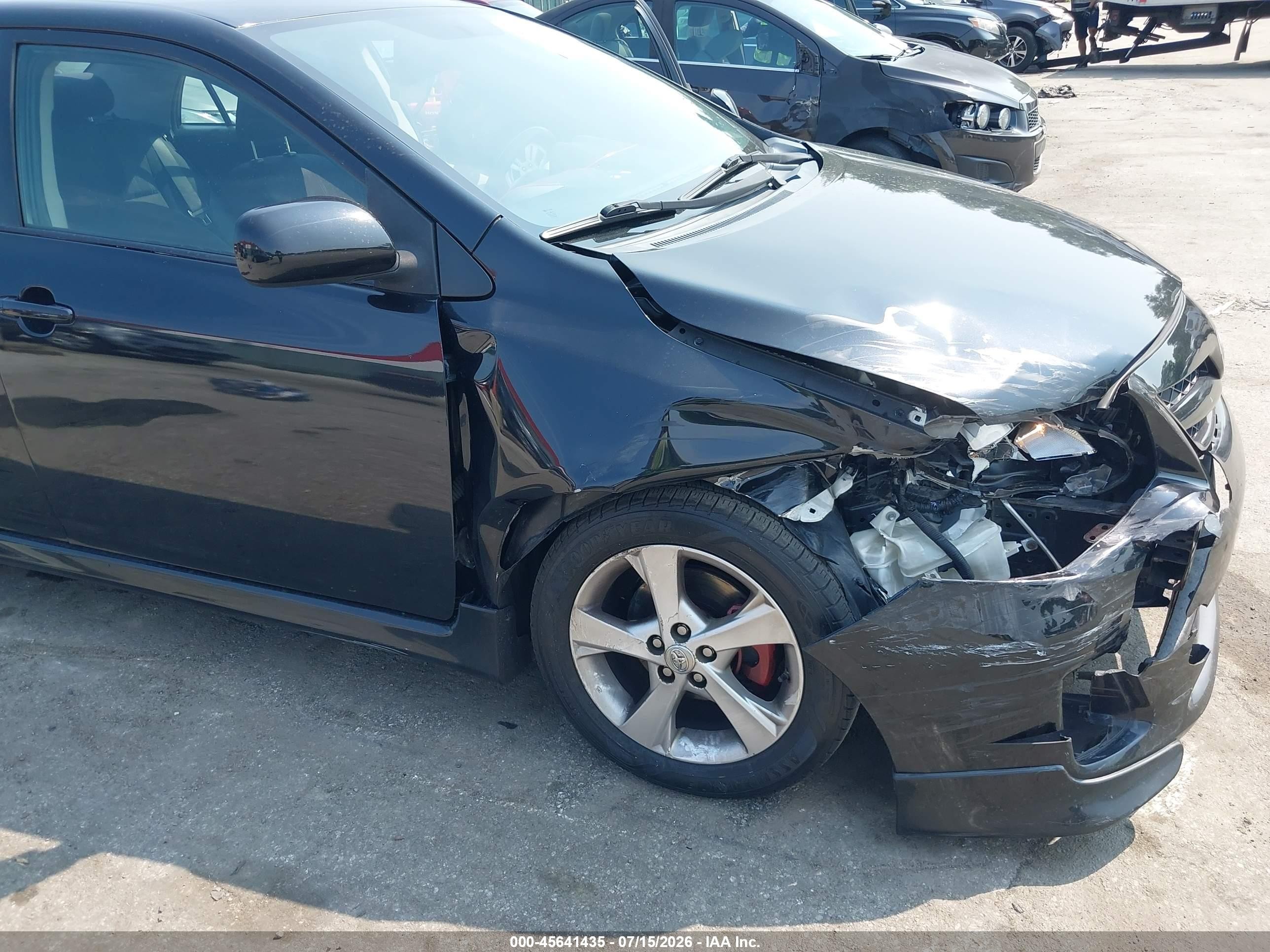 2011 Toyota Corolla S Black vin: 2T1BU4EE8BC744897