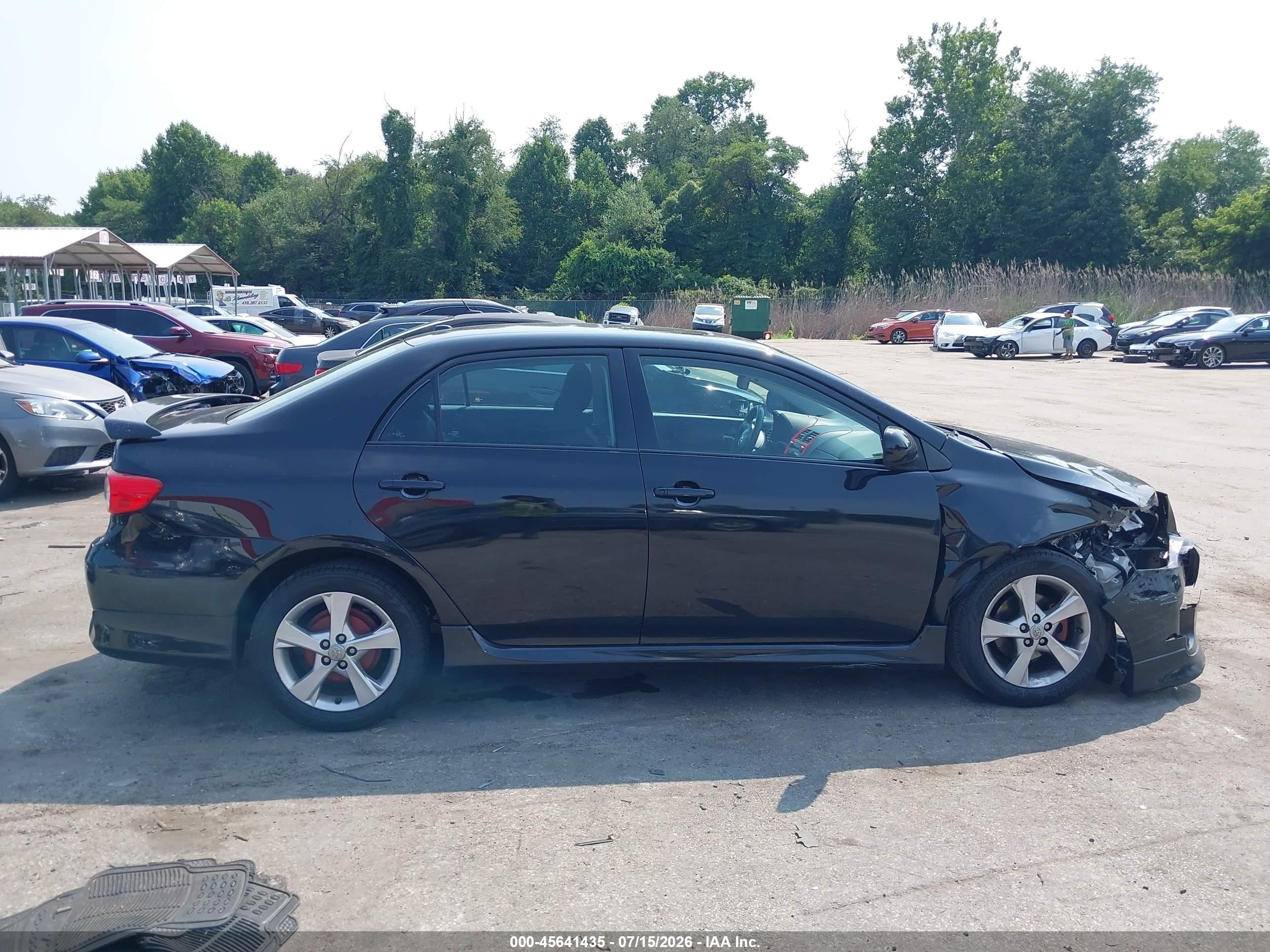 2011 Toyota Corolla S Black vin: 2T1BU4EE8BC744897