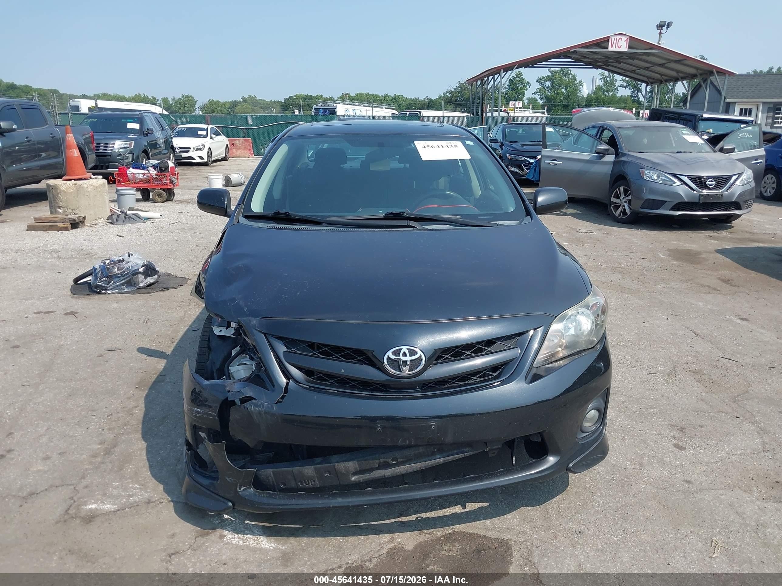 2011 Toyota Corolla S Black vin: 2T1BU4EE8BC744897