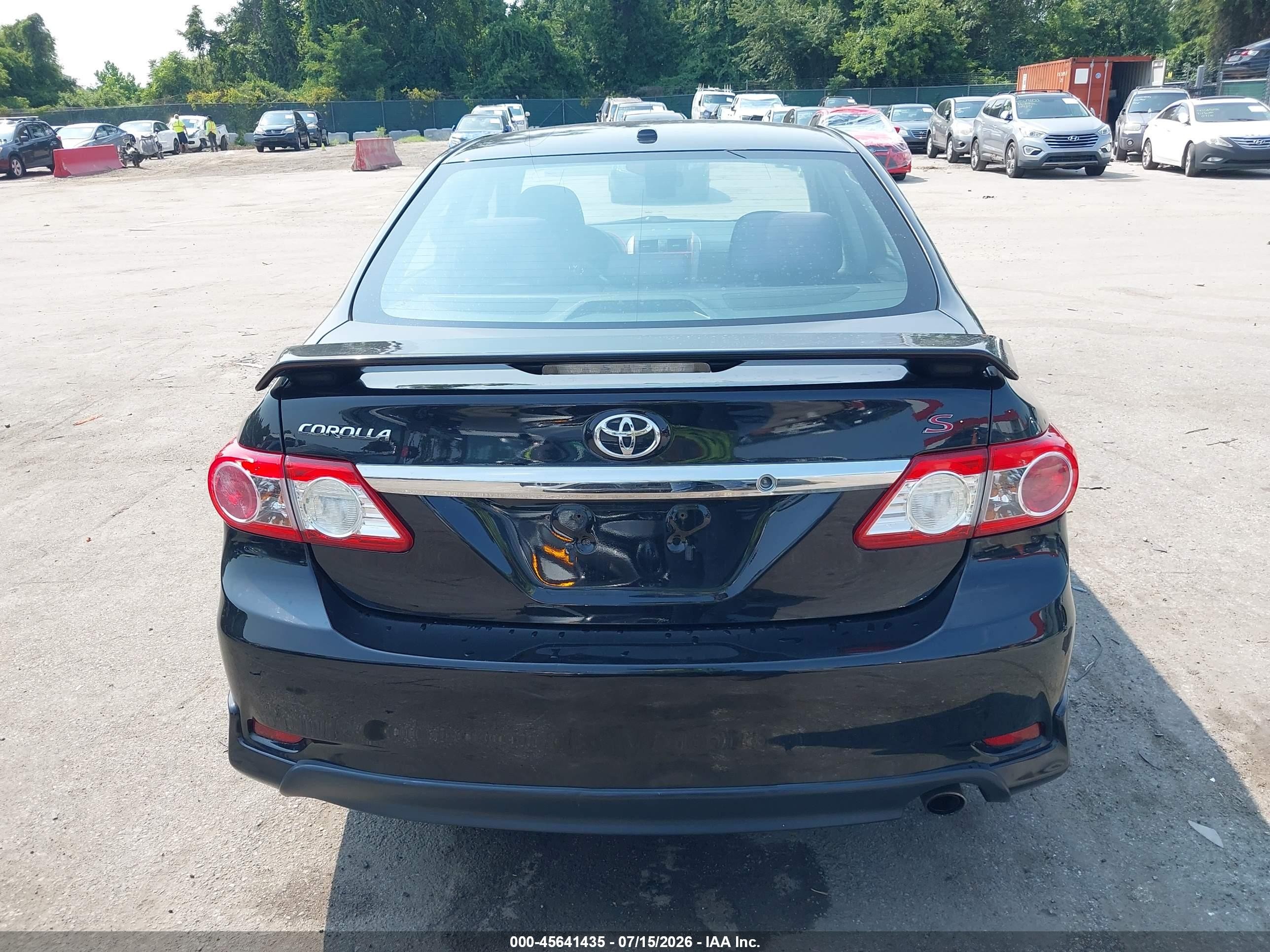2011 Toyota Corolla S Black vin: 2T1BU4EE8BC744897