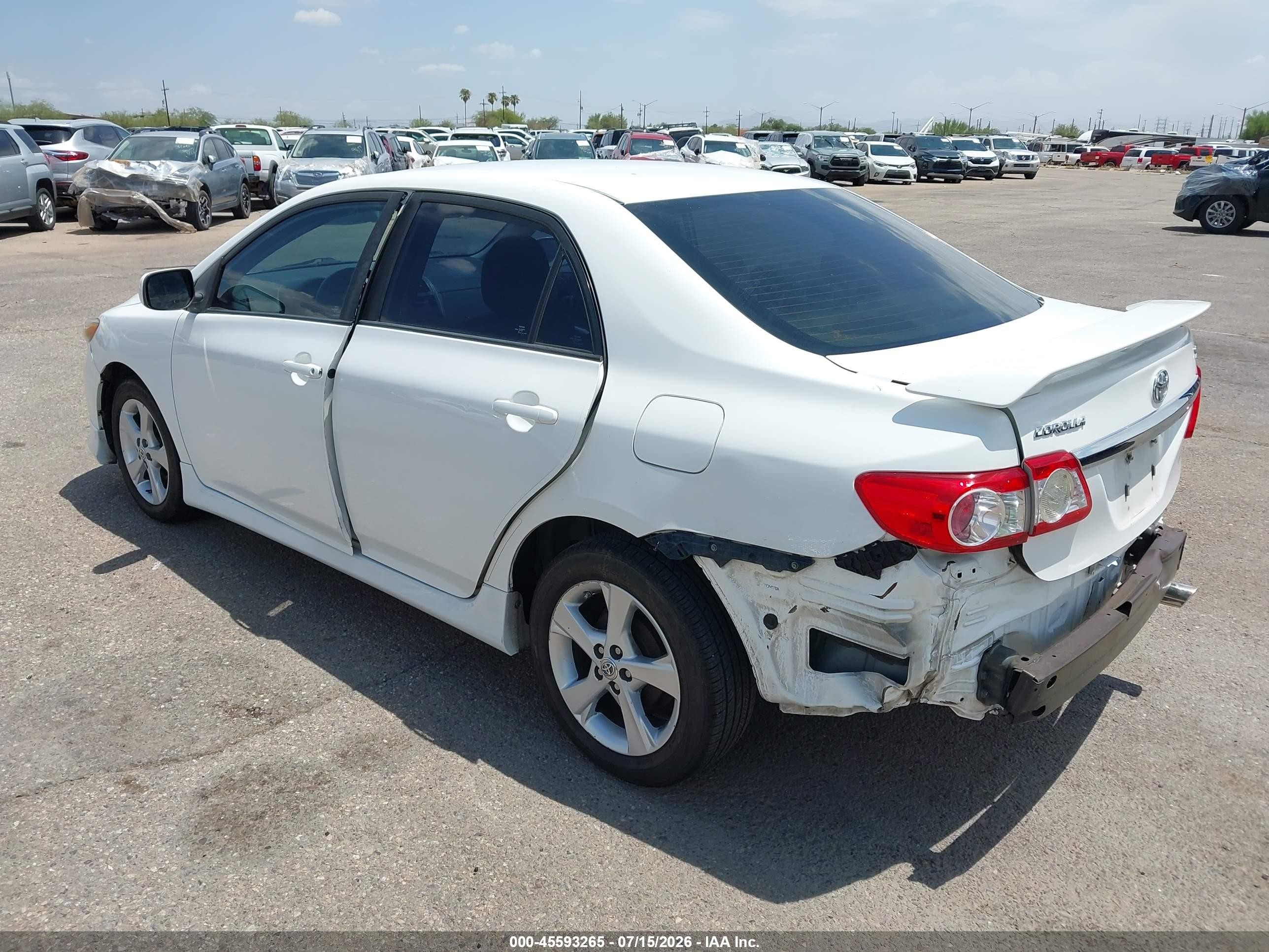 2012 Toyota Corolla S White vin: 2T1BU4EE8CC771714